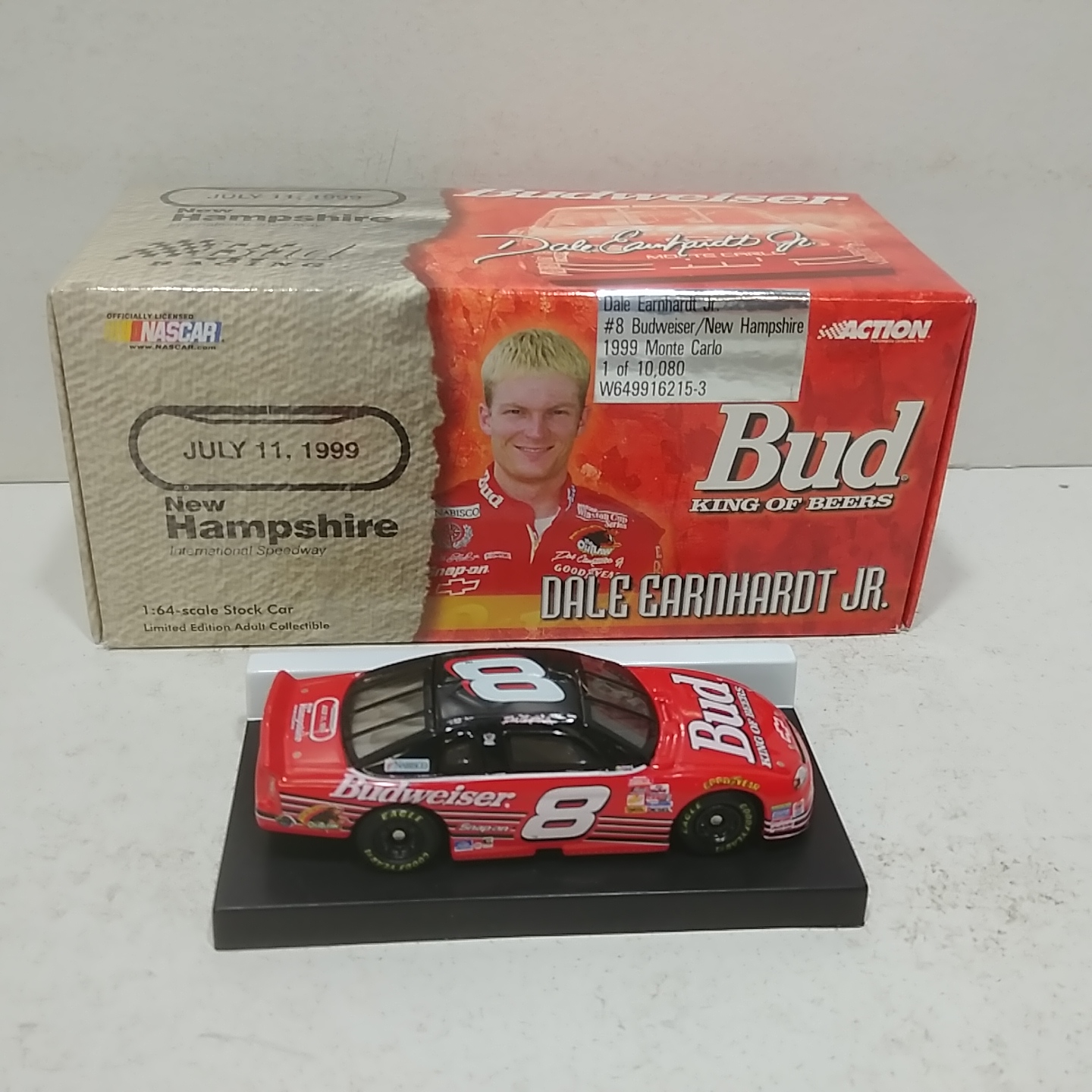 1999 Dale Earnhardt Jr 1/64th Budweiser "New Hampshire" ARC Monte Carlo