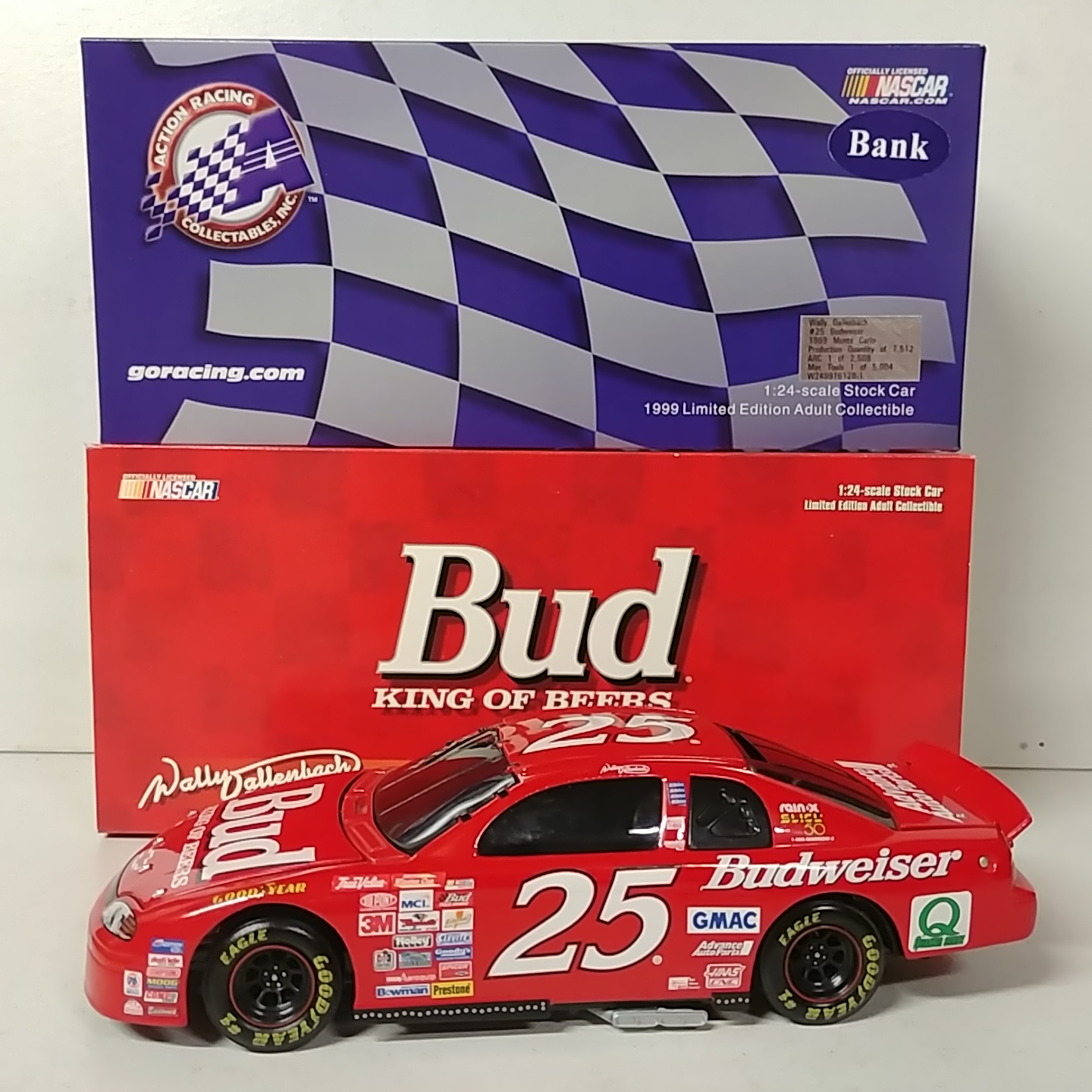 1999 Wally Dallenbach 1/24th Budweiser b/w bank