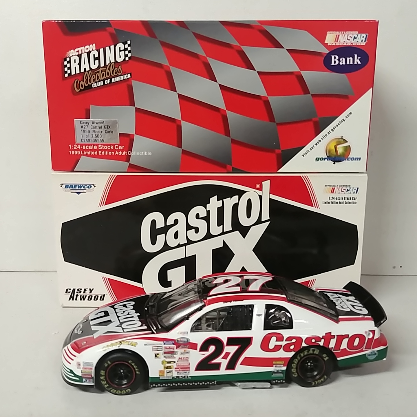 1999 Casey Atwood 1/24 Castrol GTX c/w bank Monte Carlo