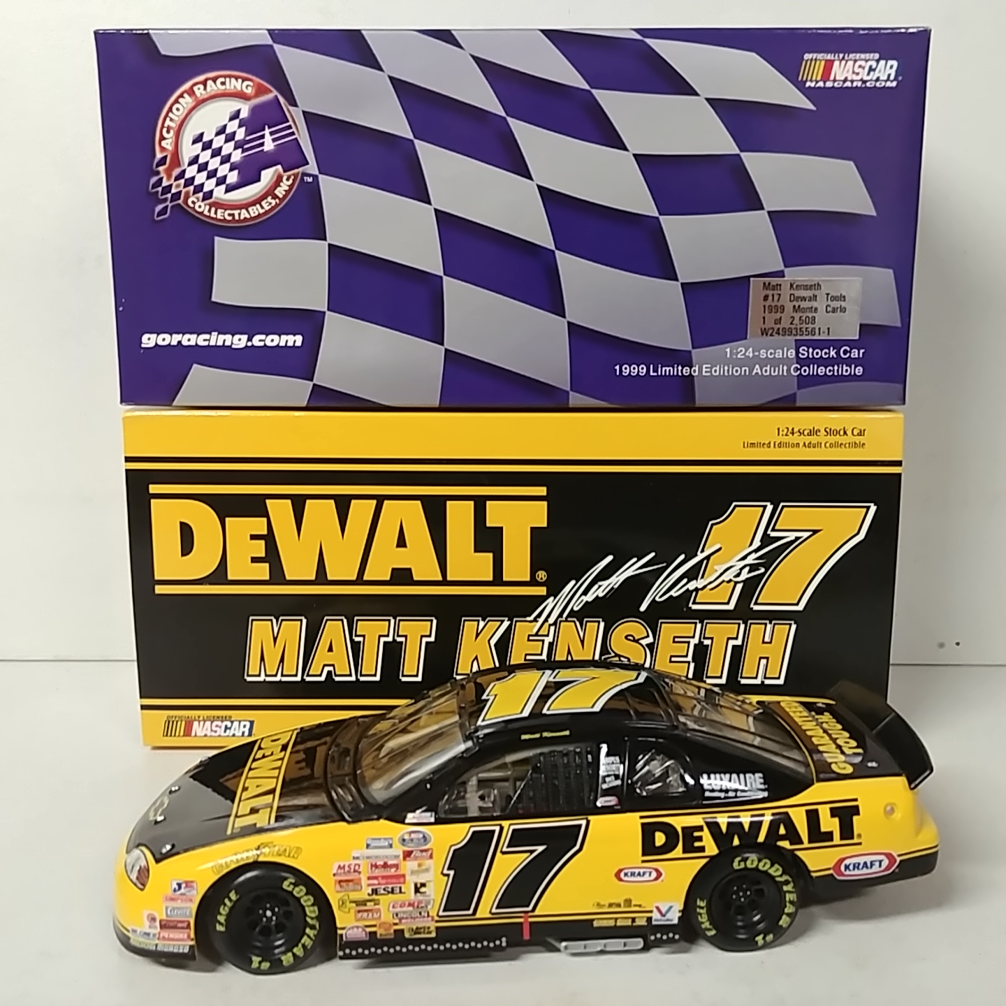 1999 Matt Kenseth 1/24th DeWALT "Busch Series" c/w car