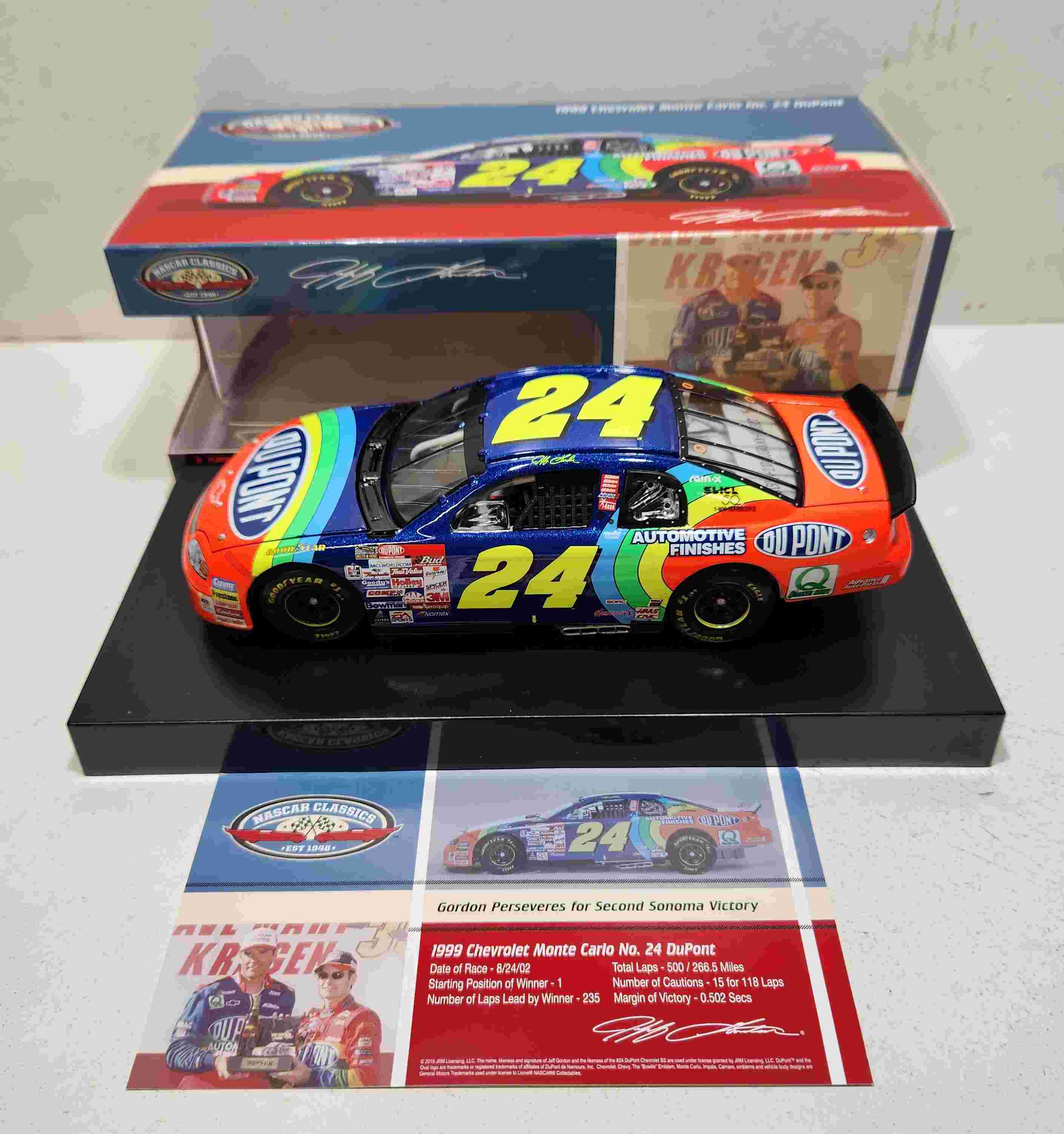 1999 Jeff Gordon 1/24th Dupont "Sonoma Win" Monte Carlo