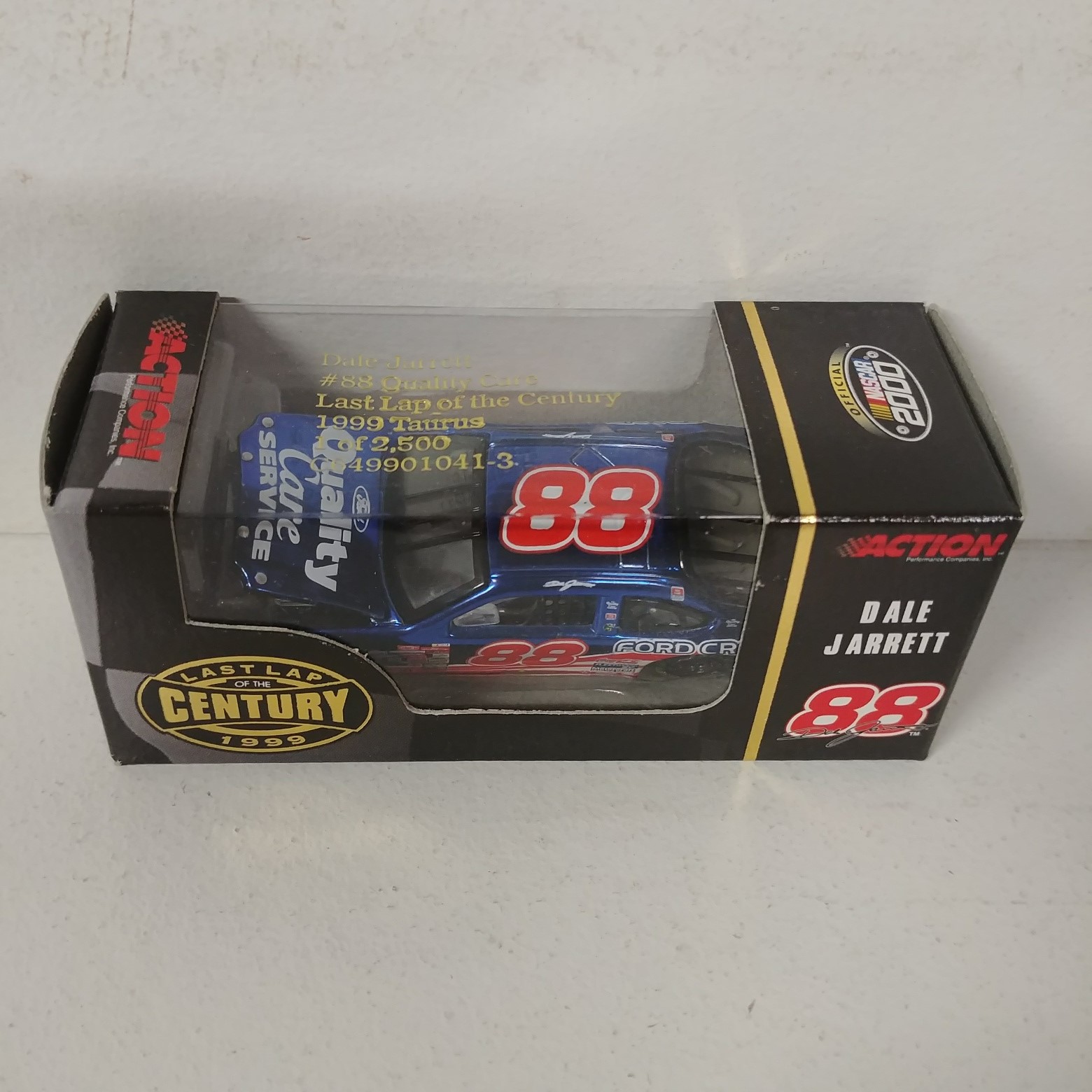 1999 Dale Jarrett 1/64th Ford_Quality Care "Last Lap" RCCA hood open car