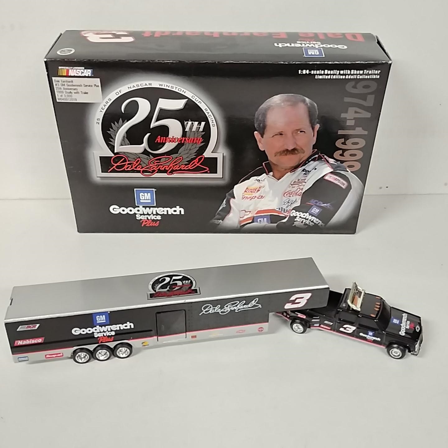 1999 Dale Earnhardt 1/64th GM Goodwrench "25th Anniversary" Dually and Trailor
