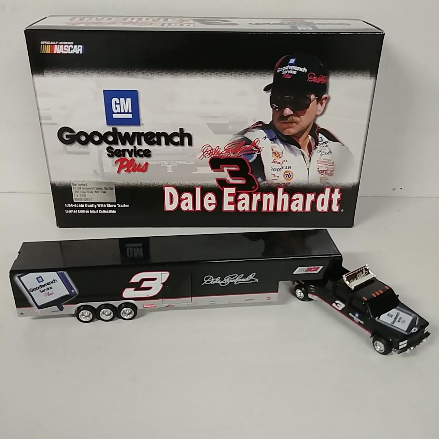 1999 Dale Earnhardt 1/64th GM Goodwrench Sign Dually and Trailor