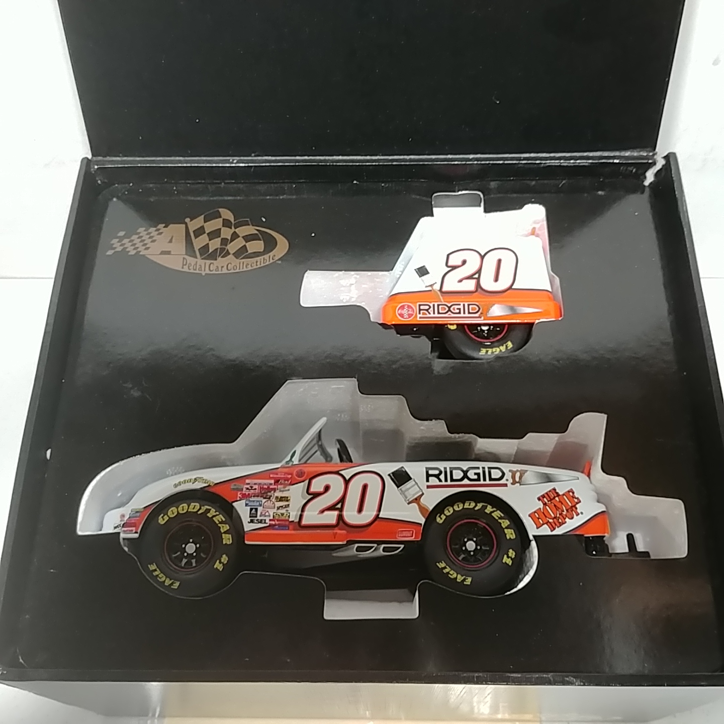 1999 Tony Stewart 1/43rd Home Depot "Habitat for Humanity" Pedal Car w/Trailer Bank