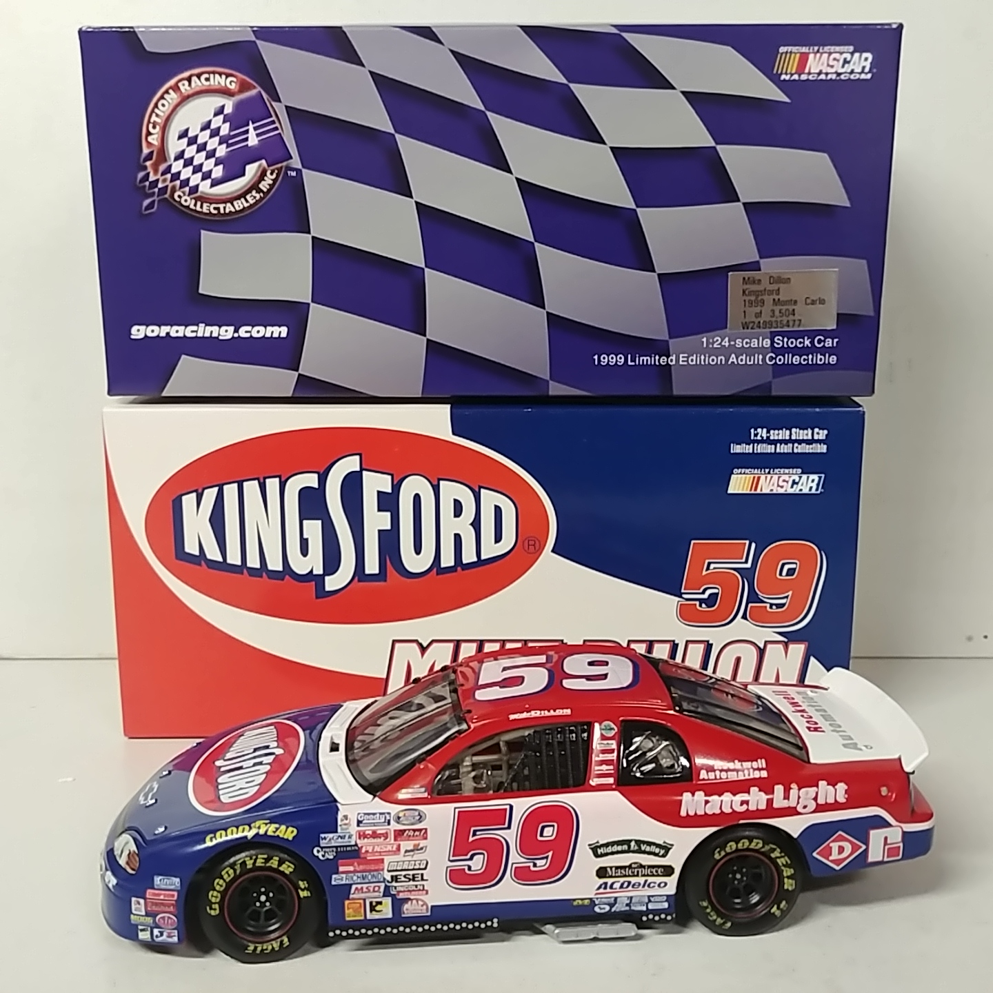 1999 Mike Dillon 1/24th Kingsford "Busch Series" c/w car