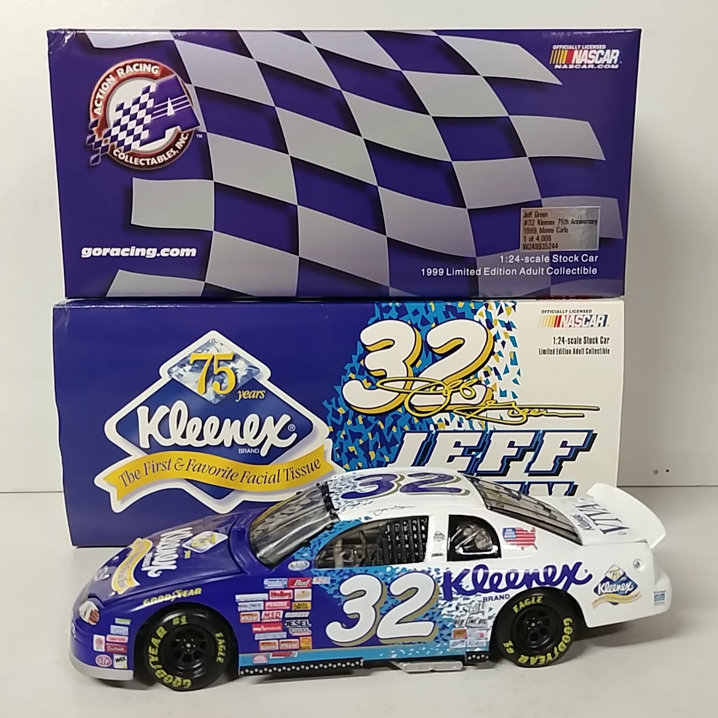 1999 Jeff Green 1/24th Kleenex "75th Anniversary""Busch Series" c/w car