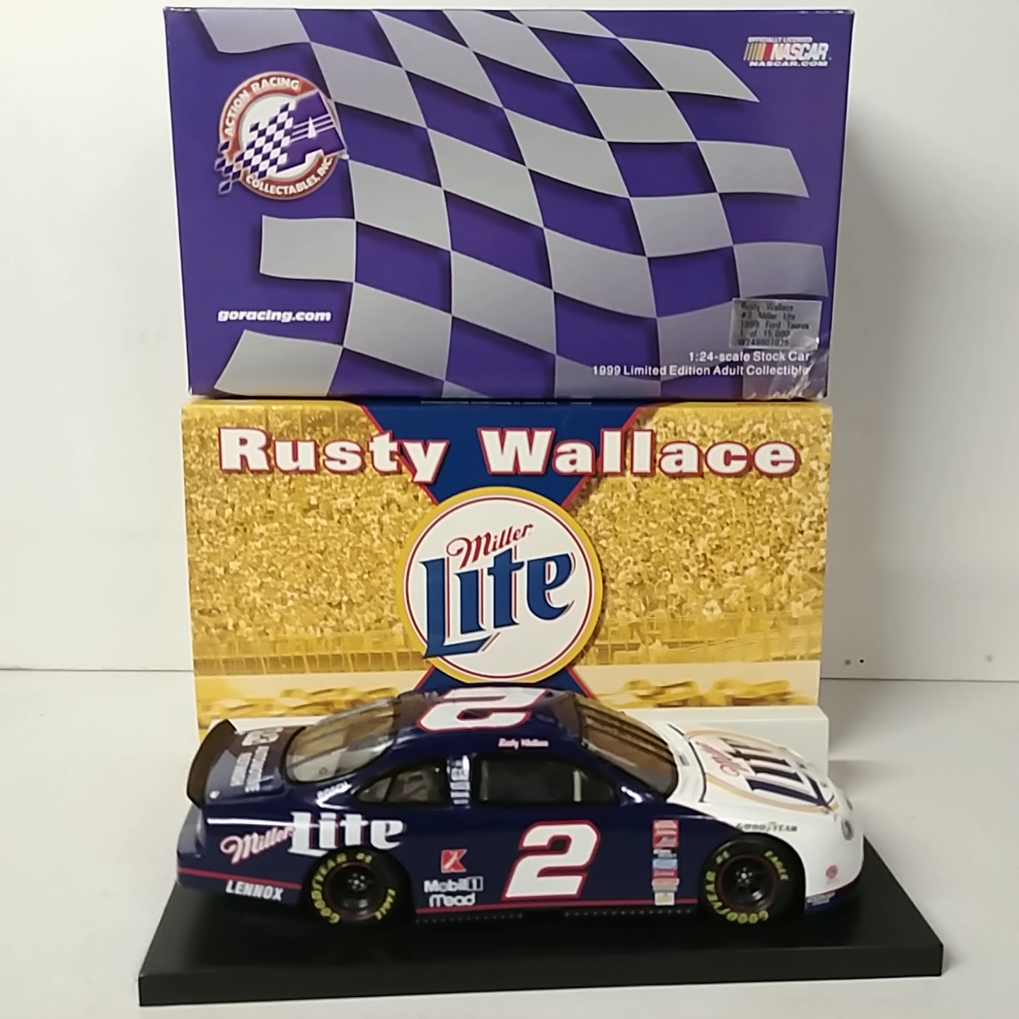 1999 Rusty Wallace 1/24th Miller Lite c/w car