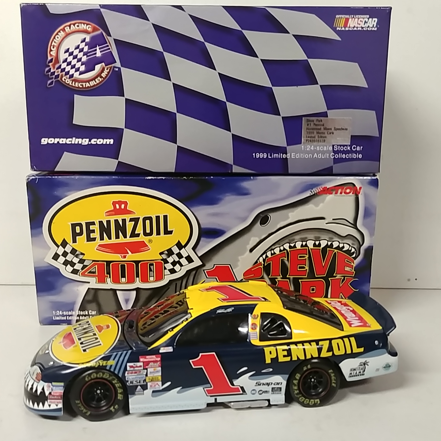 1999 Steve Park 1/24th Pennzoil "Shark" b/w bank