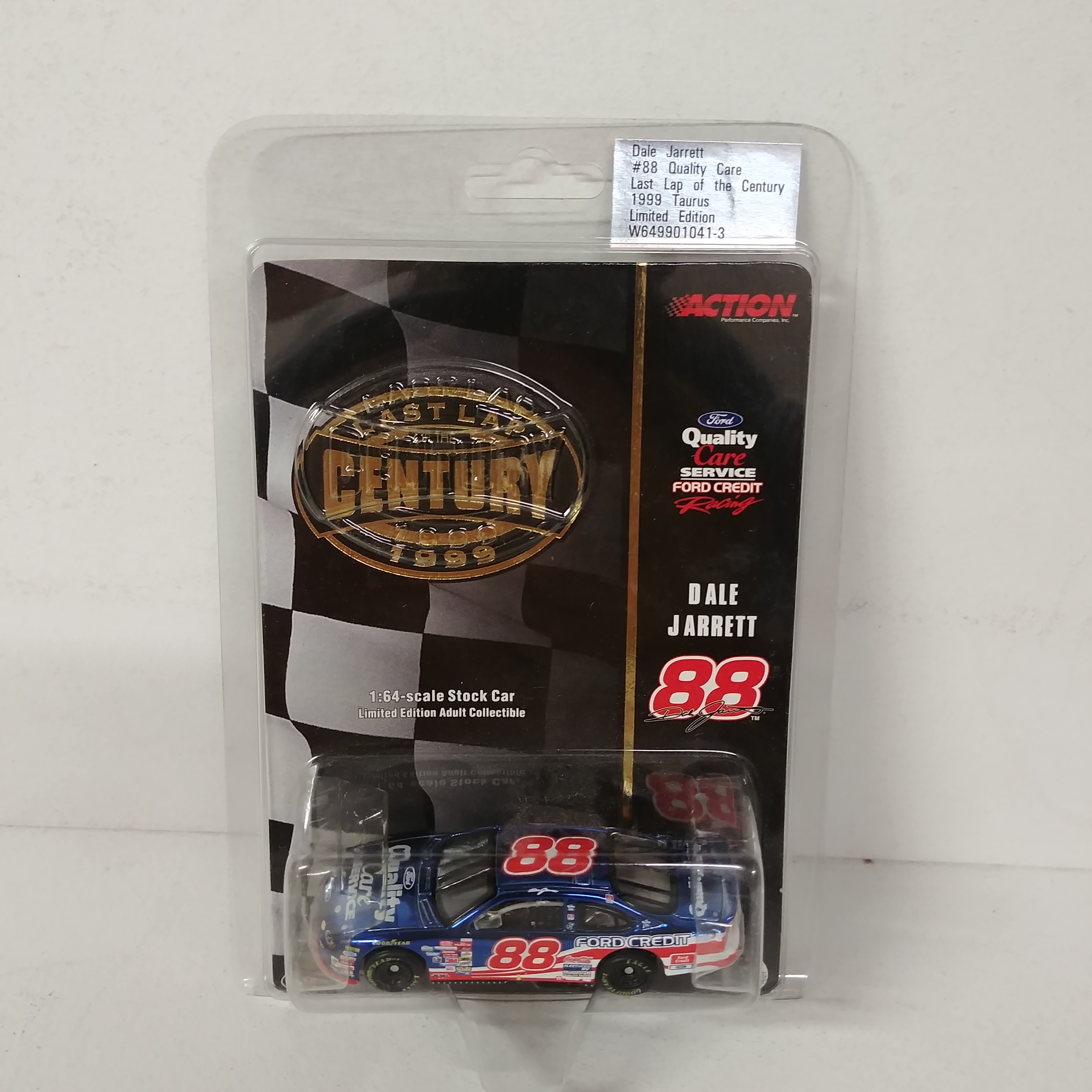 1999 Dale Jarrett 1/64th  Quality Care "Last Lap of the Century" ARC Taurus