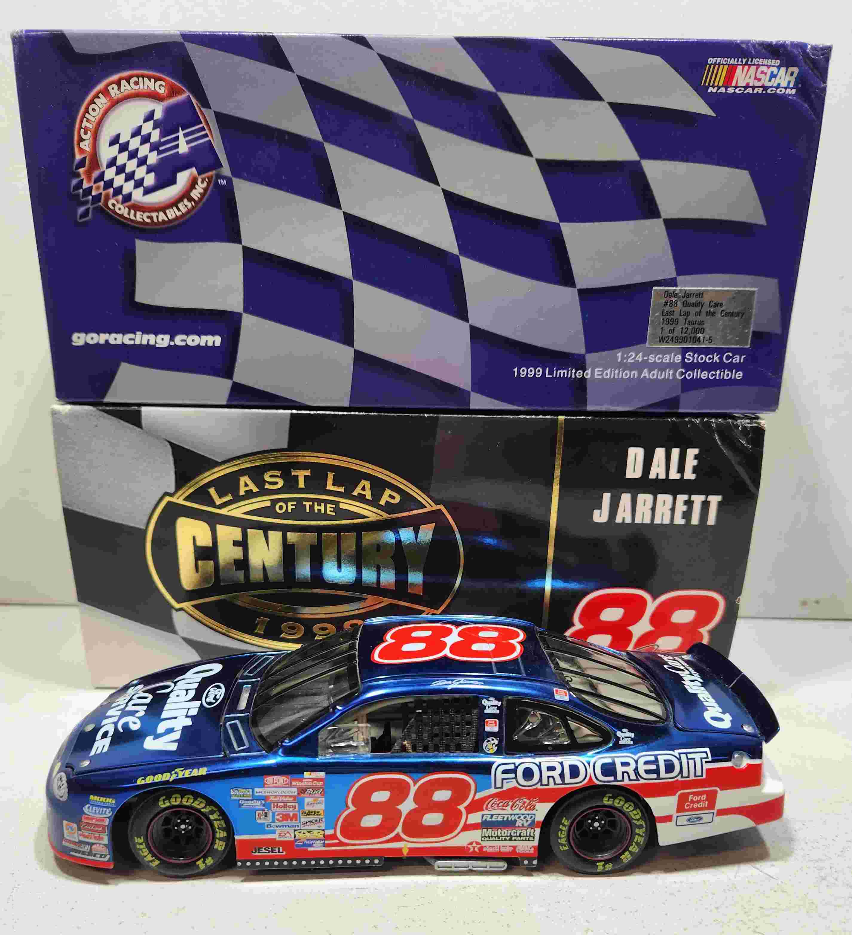 1999 Dale Jarrett 1/24th Quality Care "Last Lap of the Century" Taurus