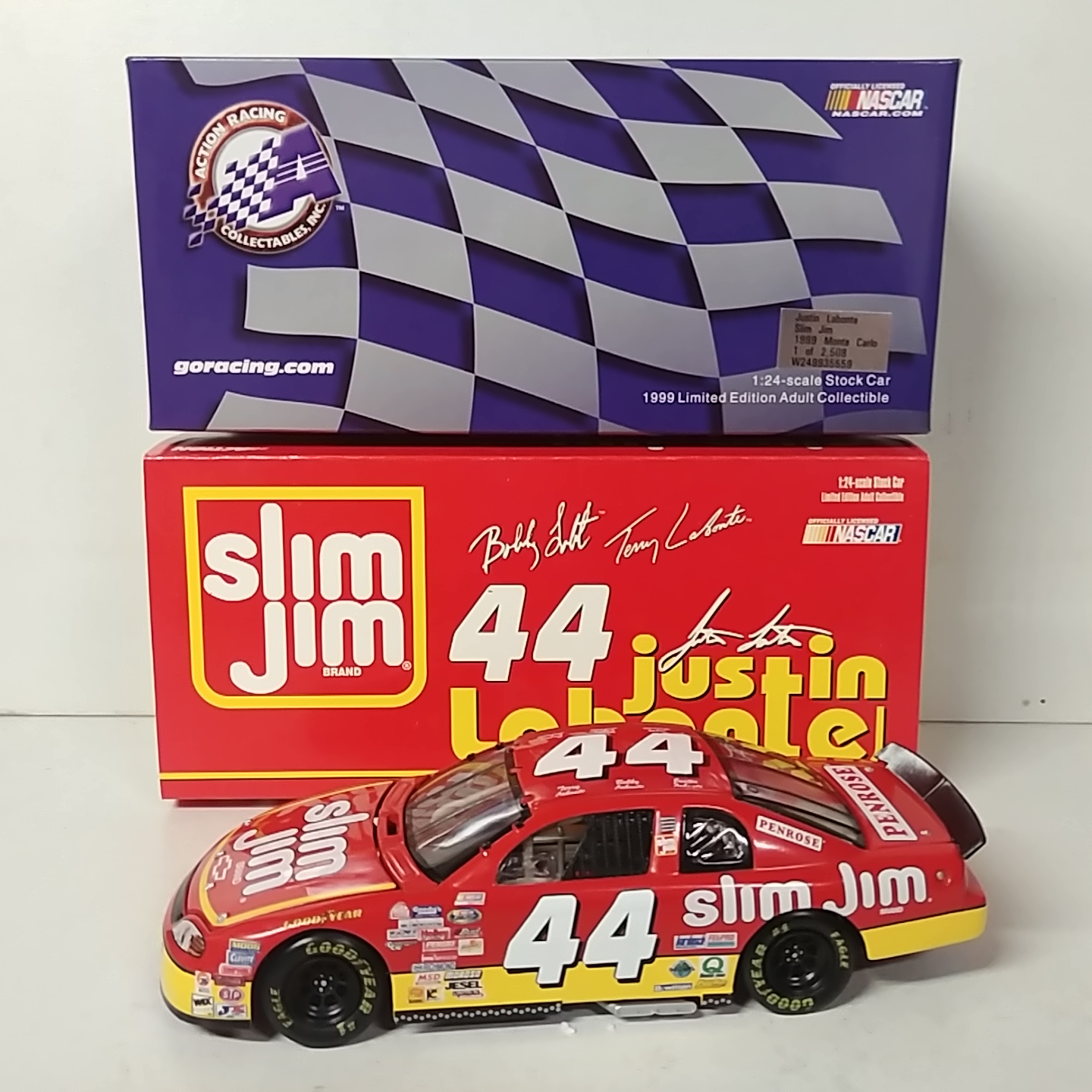 1999 Justin/Bobby/Terry Labonte 1/24th Slim Lim "Busch Series" c/w car