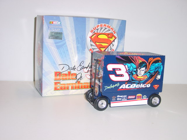 1999 Dale Earnhardt Jr 1/16th AC Delco "Superman" pitwagon bank