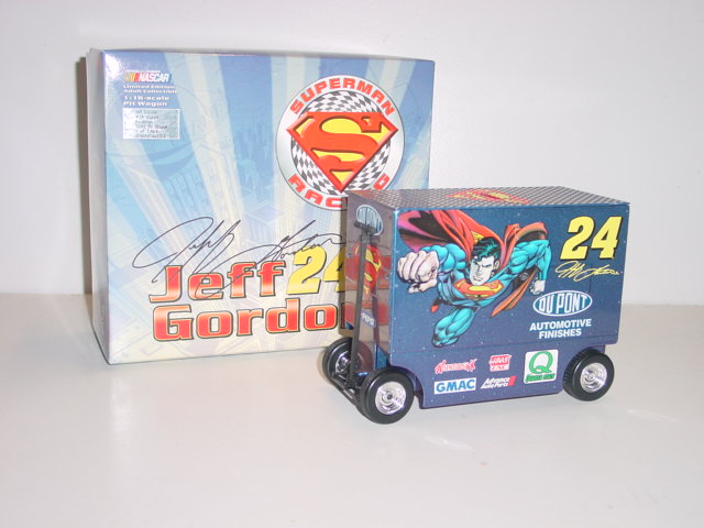 1999 Jeff Gordon 1/16th Dupont "Superman" pit wagon bank