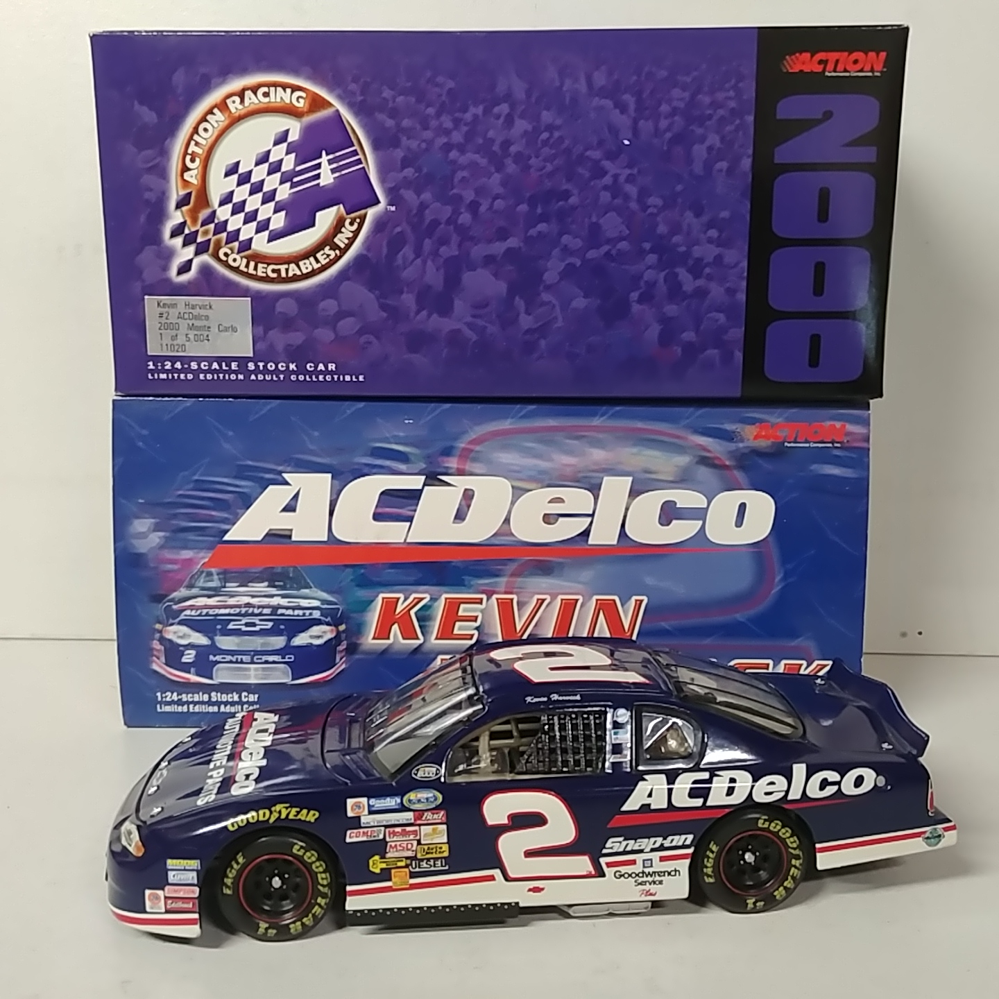 2000 Kevin Harvick 1/24th AC Delco "Busch Series" c/w car
