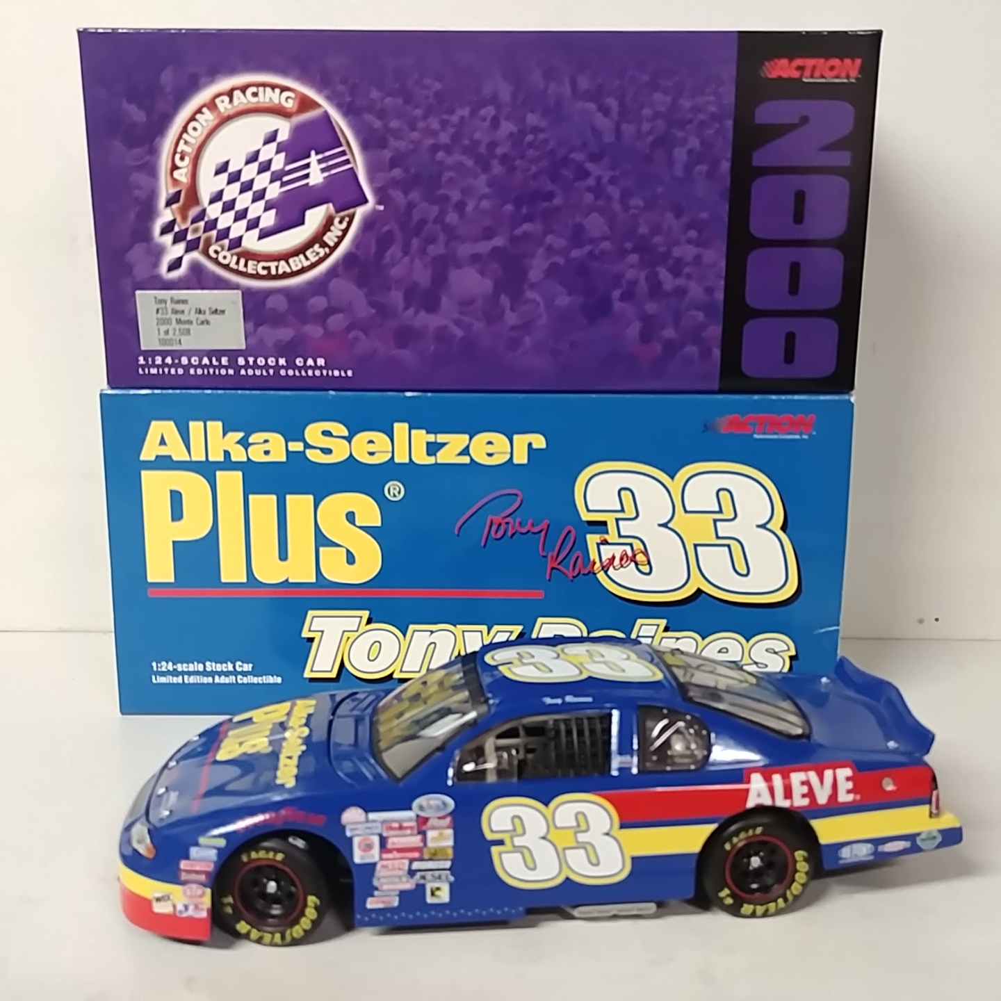 2000 Tony Raines 1/24th Alka Seltzer/Aleve c/w car