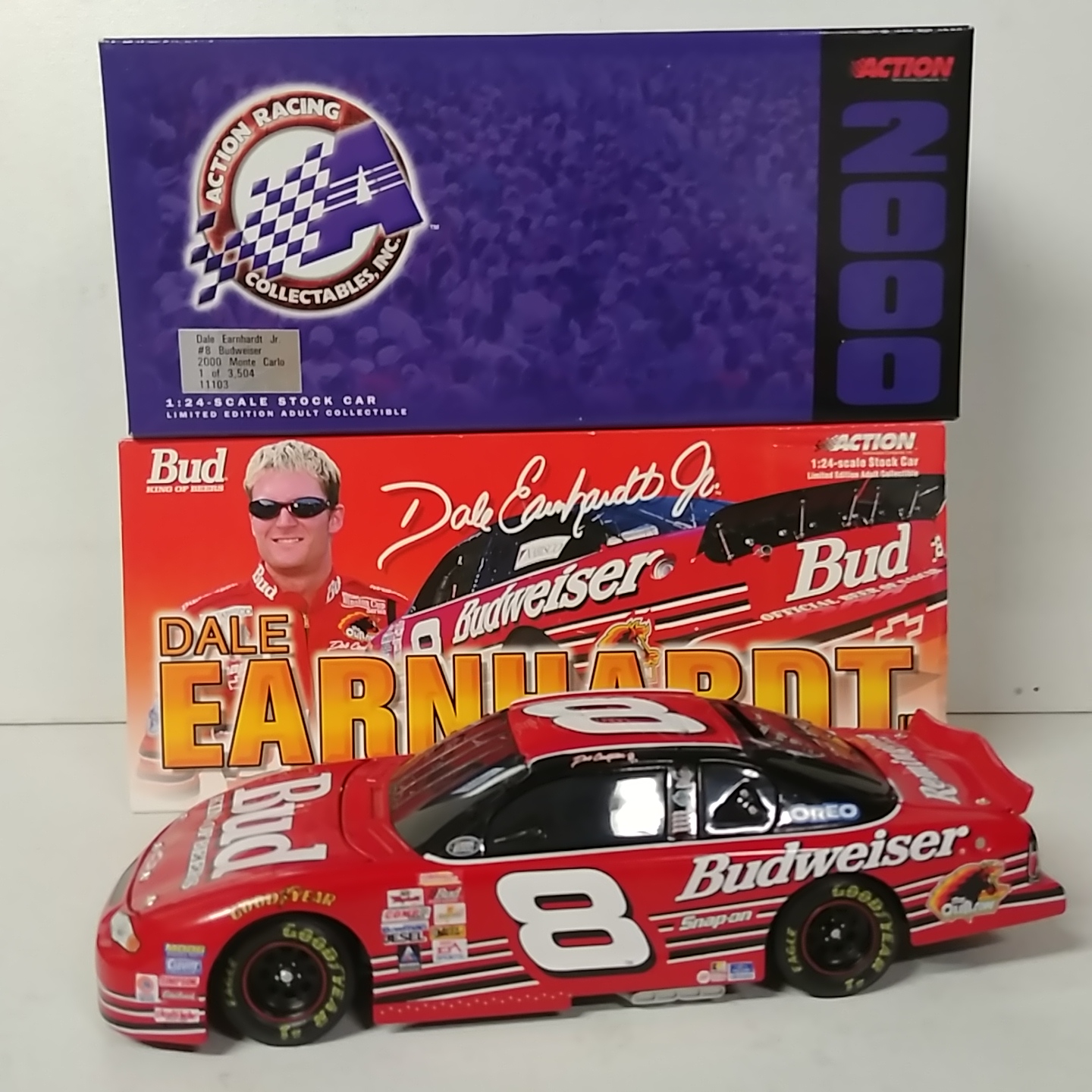 2000 Dale Earnhardt Jr 1/24th Budweiser b/w bank Monte Carlo