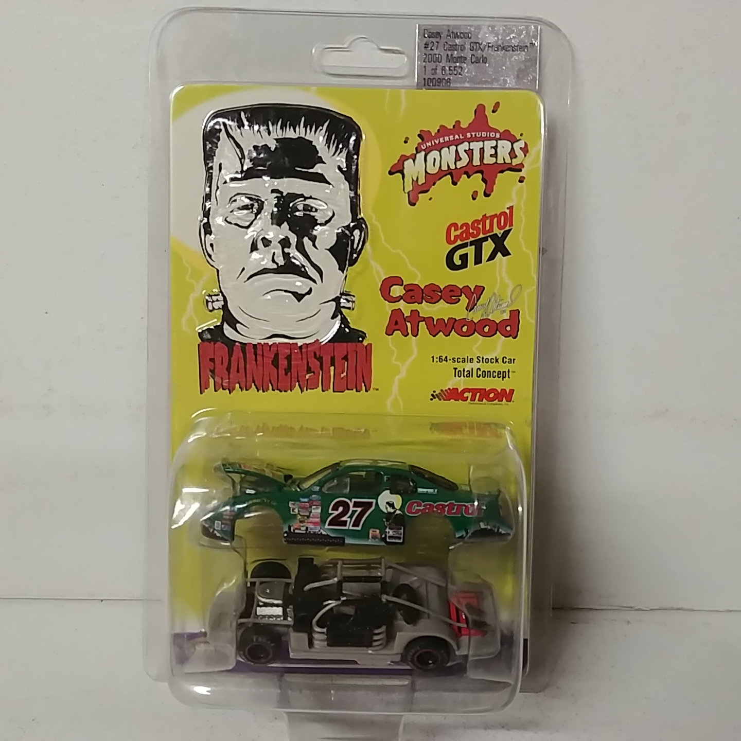 2000 Casey Atwood 1/64th Castrol GTX "Frankenstein""Busch Series" Total Concept Monte Carlo