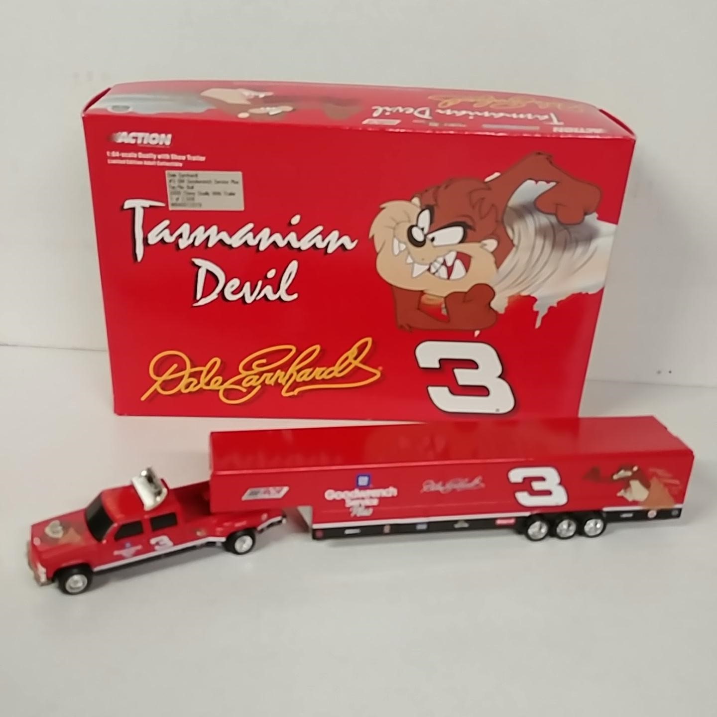 2000 Dale Earnhardt 1/64th Goodwrench "TAZ" Dually and Trailer