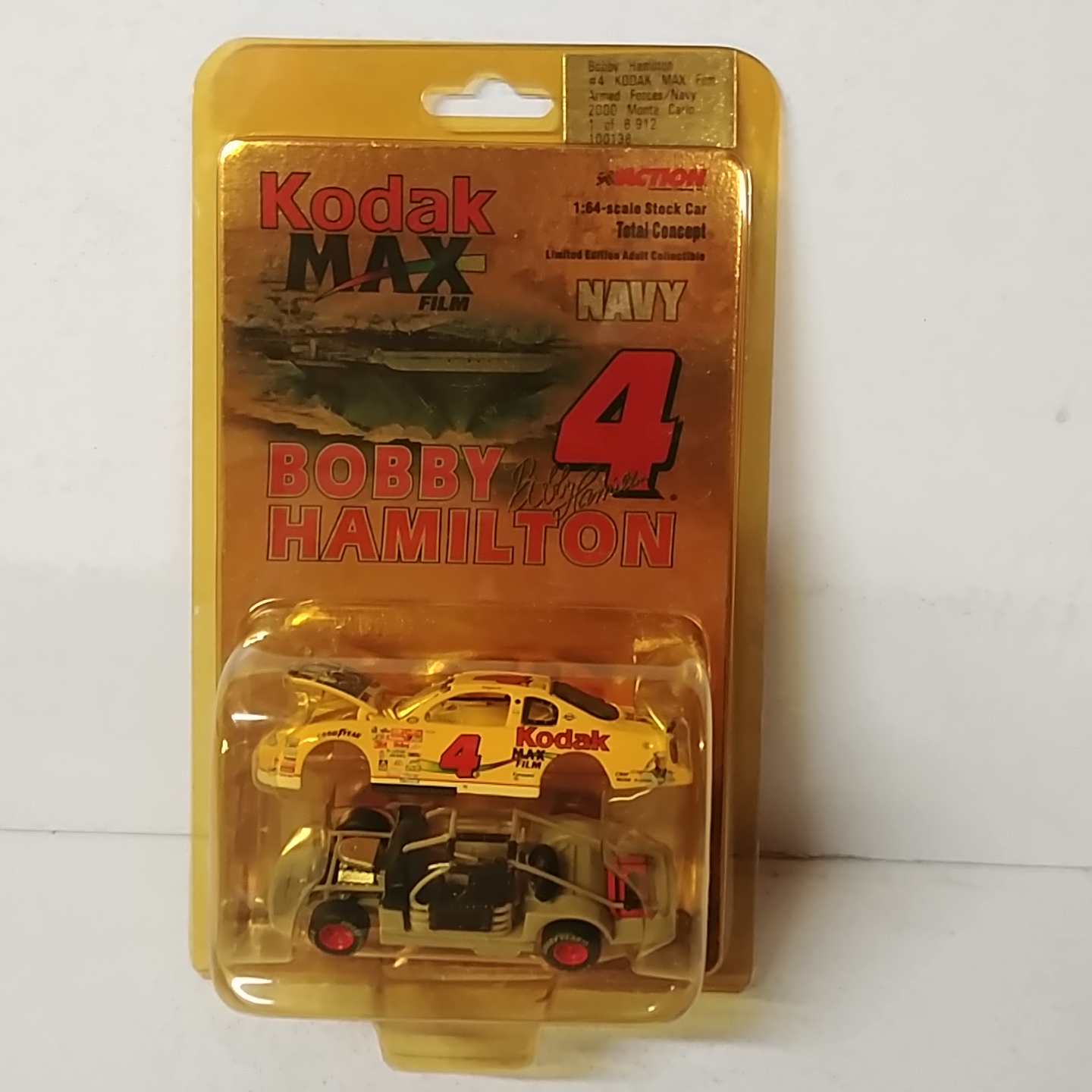 2000 Bobby Hamilton 1/64th Kodak Max "Navy" Total Concept Monte Carlo