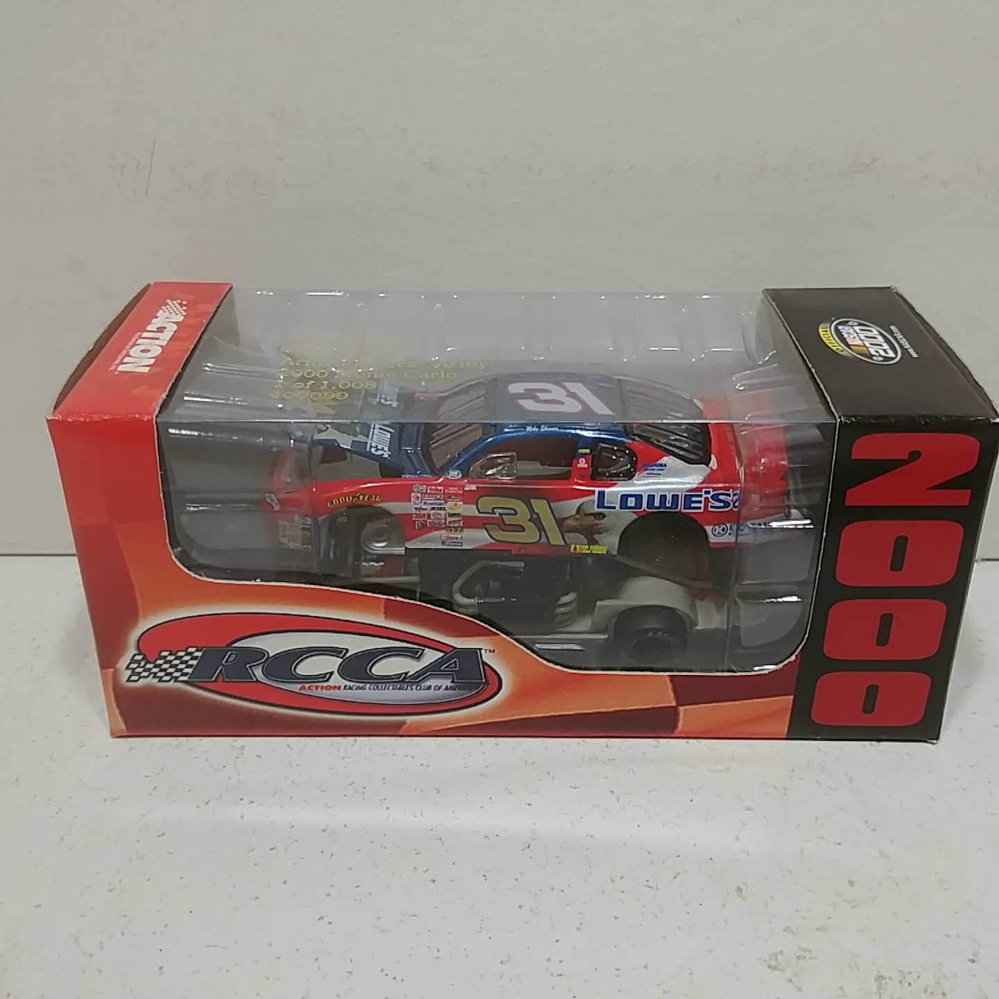 2000 Mike Skinner 164th Lowe's "Army" Total View RCCA hood open Monte Carlo