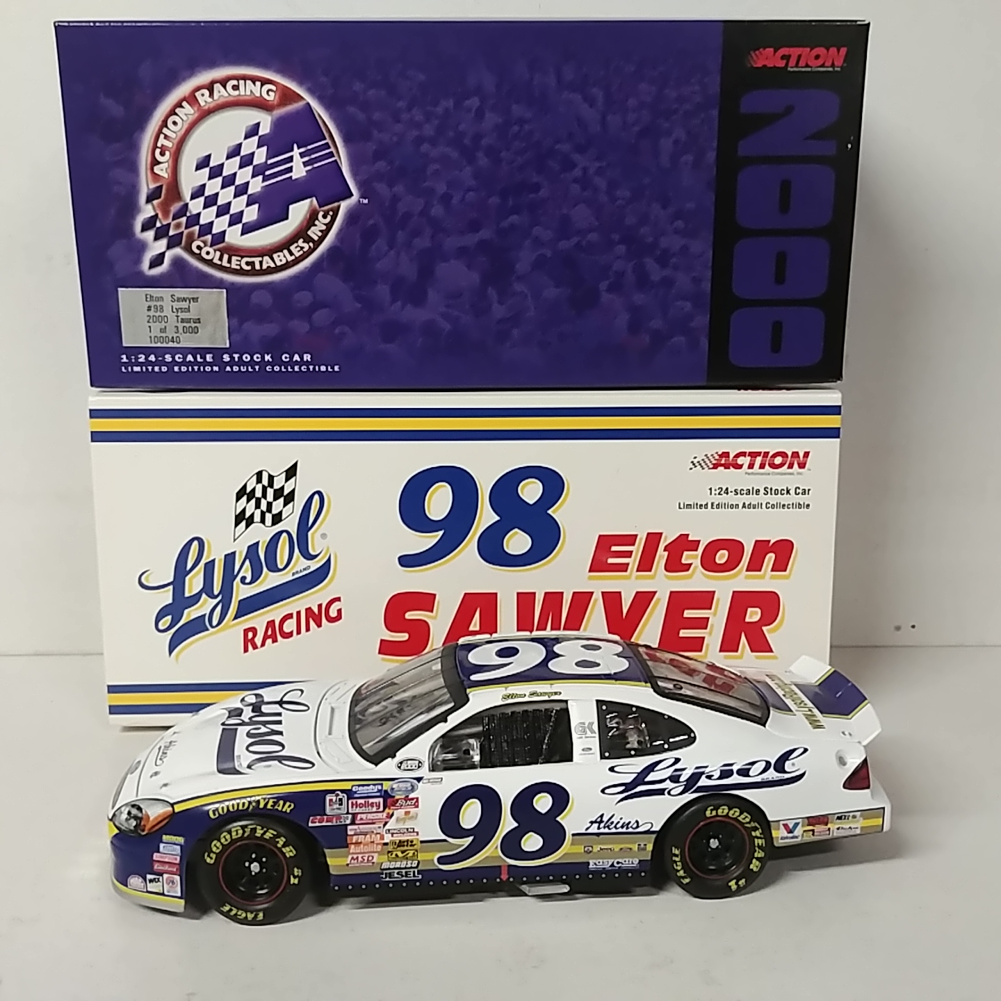 2000 Elton Sawyer 1/24th Lysol "Busch Series" c/w car