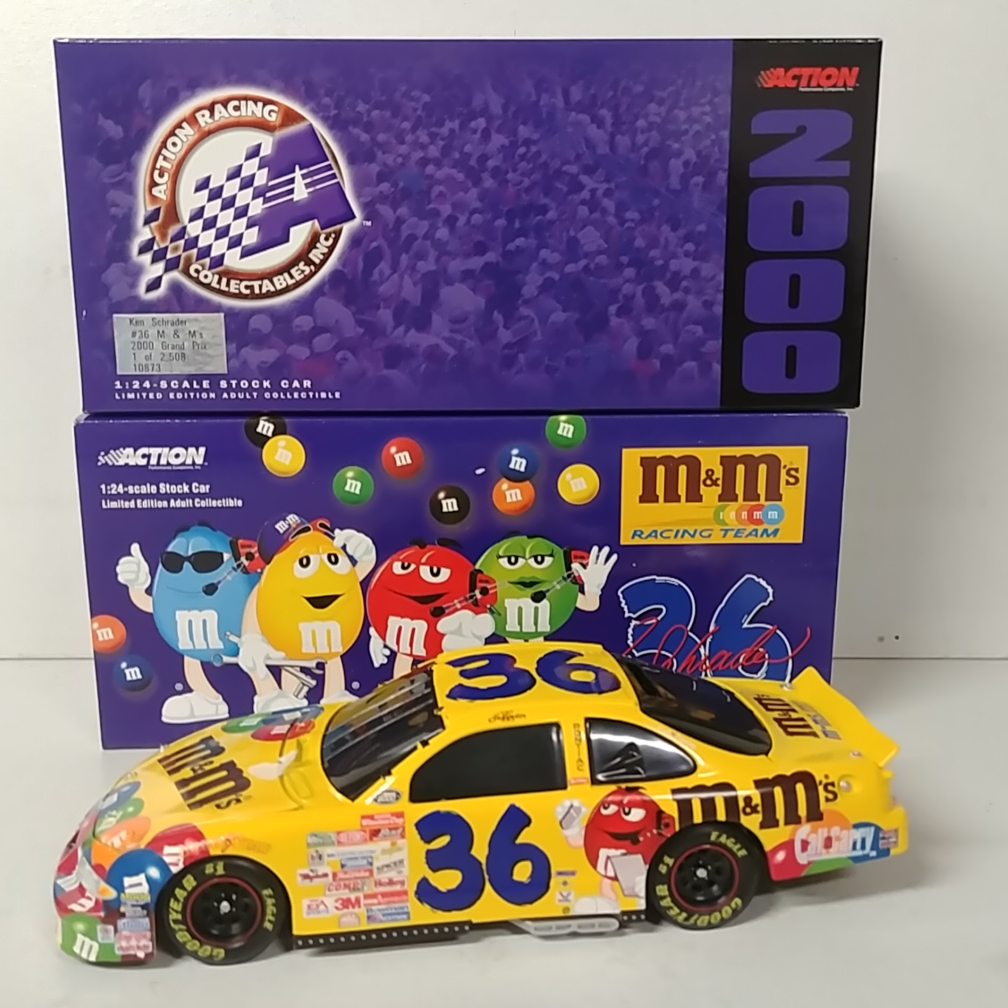 2000 Ken Schrader 1/24th M&M's b/w bank