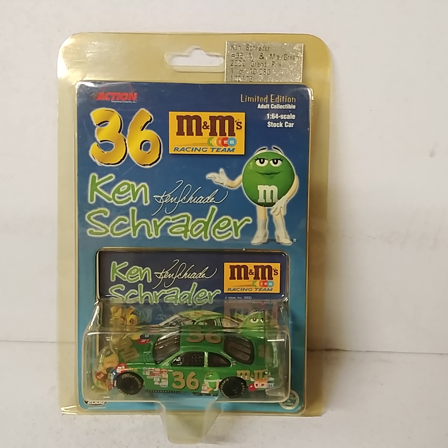 2000 Ken Schrader 1/64th M&M's "Green" ARC Grand Prix