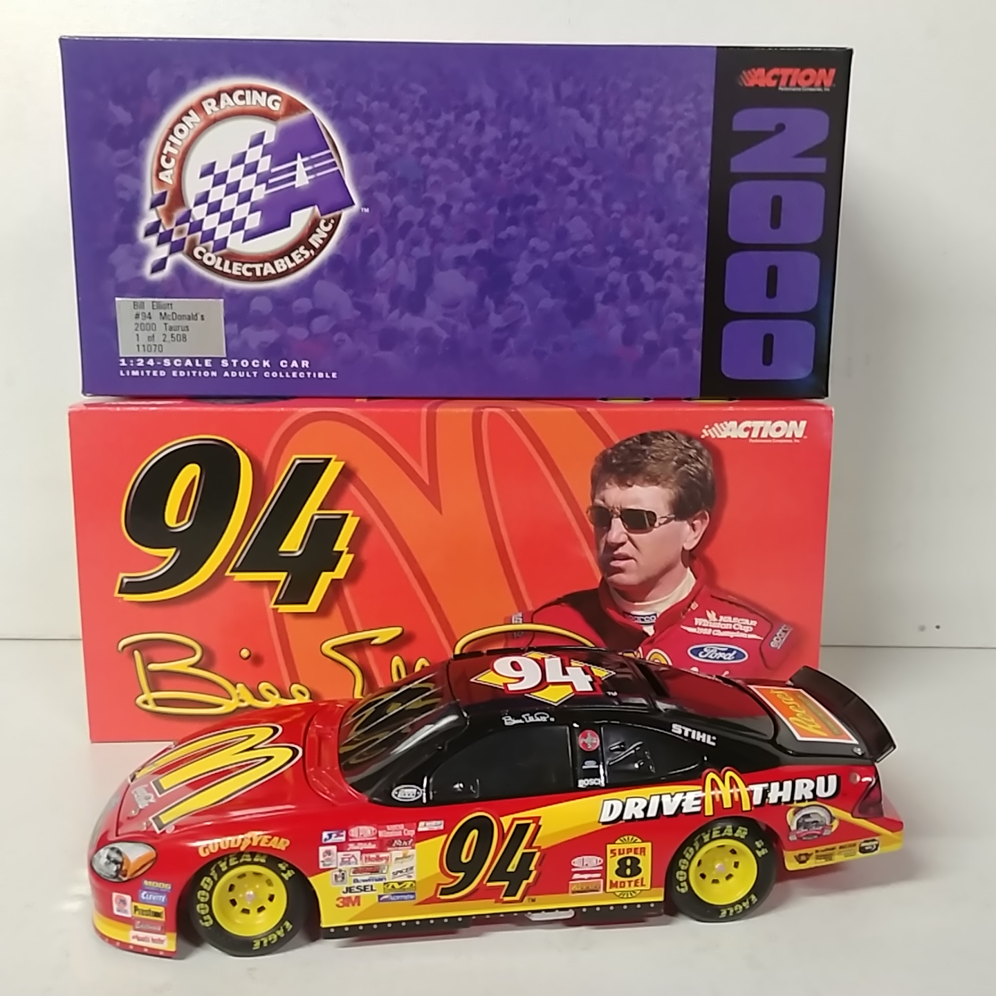 2000 Bill Elliott 1/24th  McDonald's b/w bank