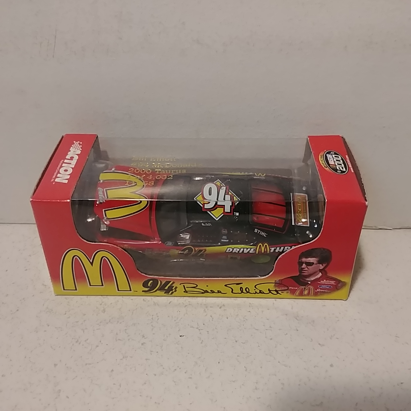 2000 Bill Elliott 1/64th McDonald's RCCA hood open Taurus