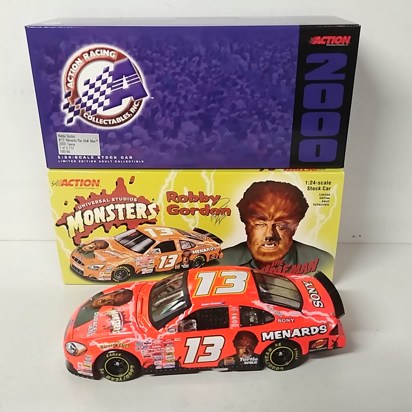 2000 Robby Gordon 1/24th Menards "Wolfman" c/w car