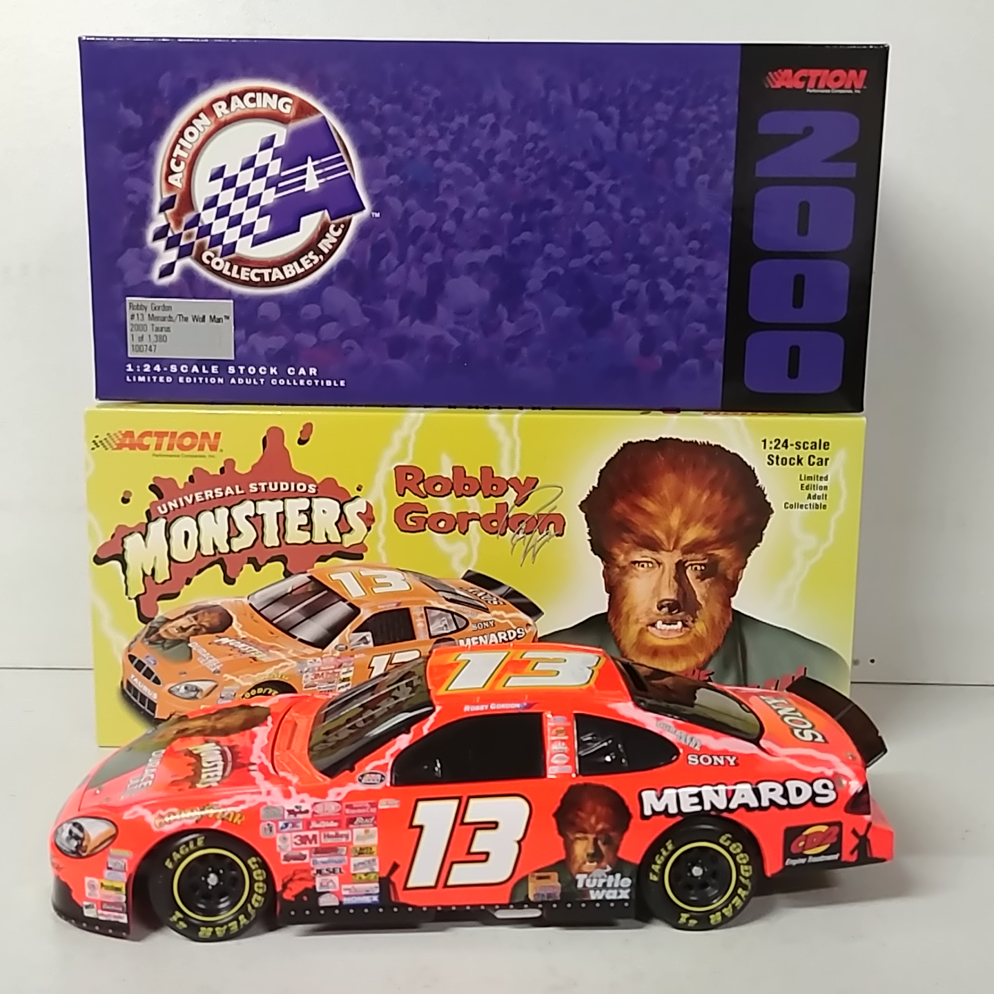 2000 Robby Gordon 1/24th Menards "Wolfman" b/w bank