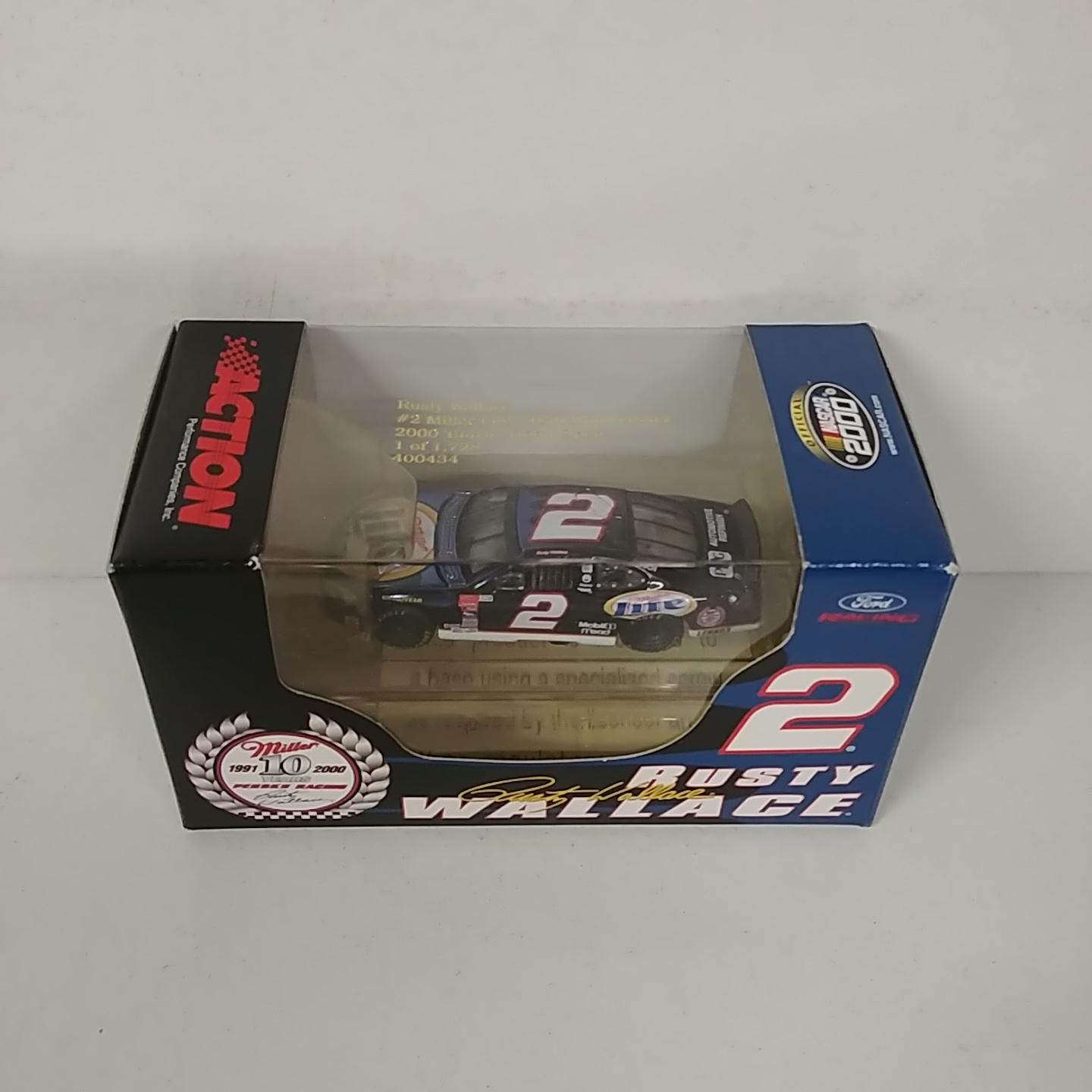 2000 Rusty Wallace 1/64th Miller Lite "10th Anniversary" RCCA hood open Taurus