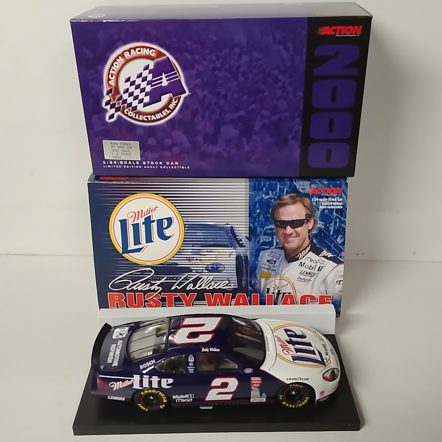 2000 Rusty Wallace 1/24th Miller Lite c/w car