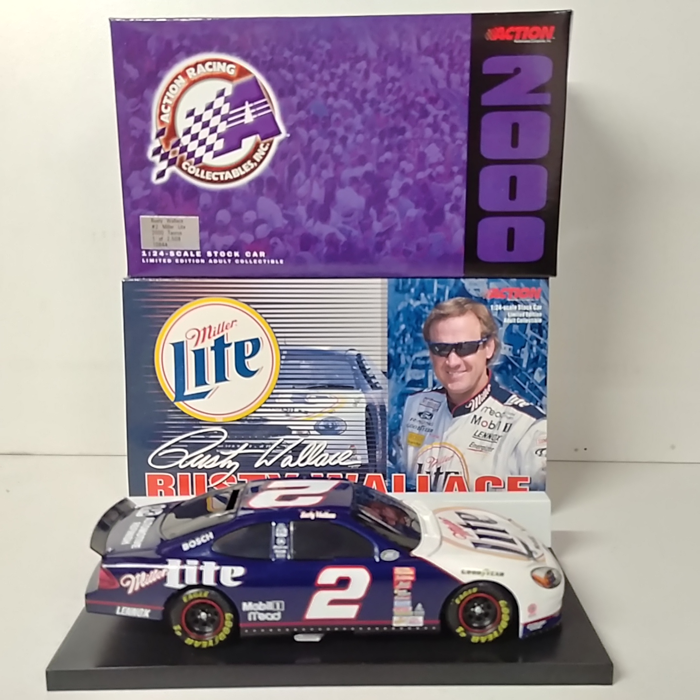 2000 Rusty Wallace 1/24th Miller Lite b/w bank