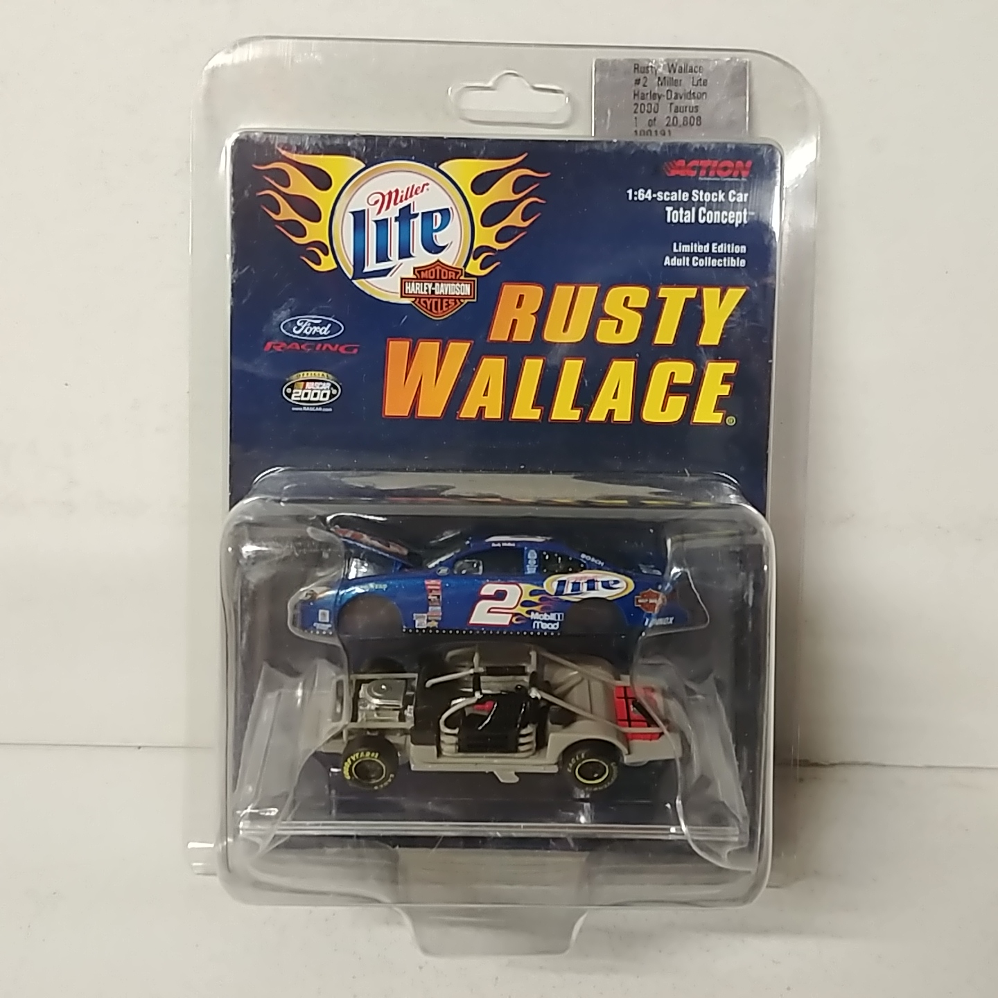 2000 Rusty Wallace 1/64th Miller Lite "Harley Davidson" total concept Taurus