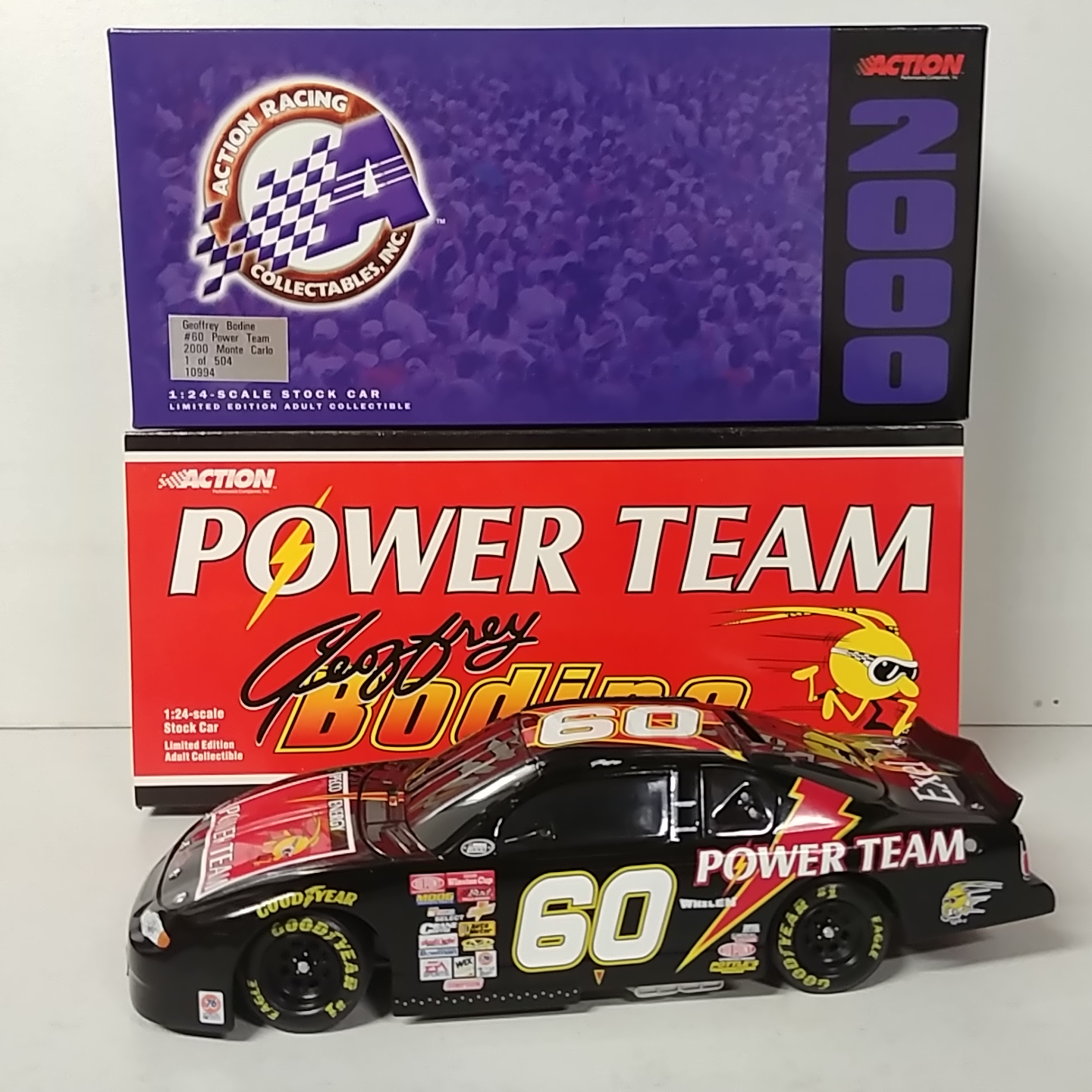 2000 Geoffrey Bodine 1/24th Power Team b/w bank