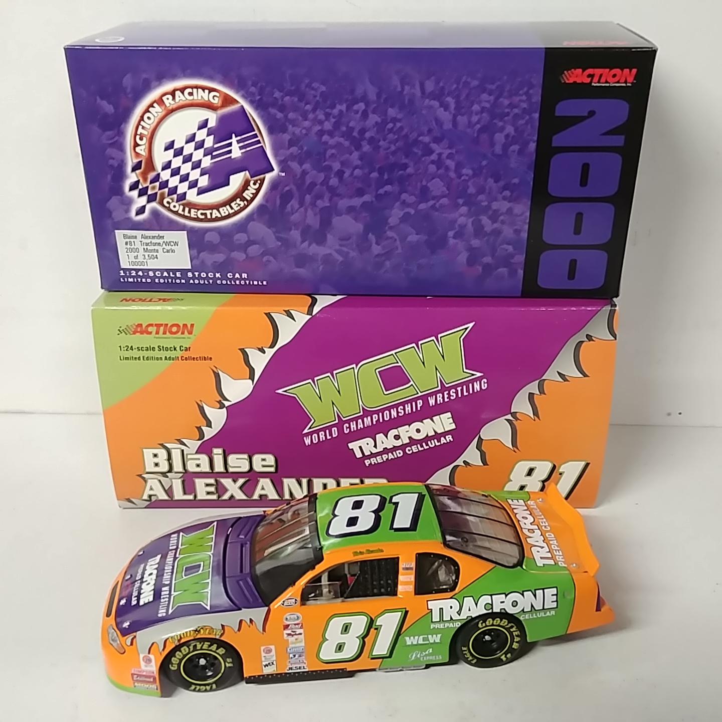 2000 Blaise Alexander 1/24th WCW/Tracfone c/w car