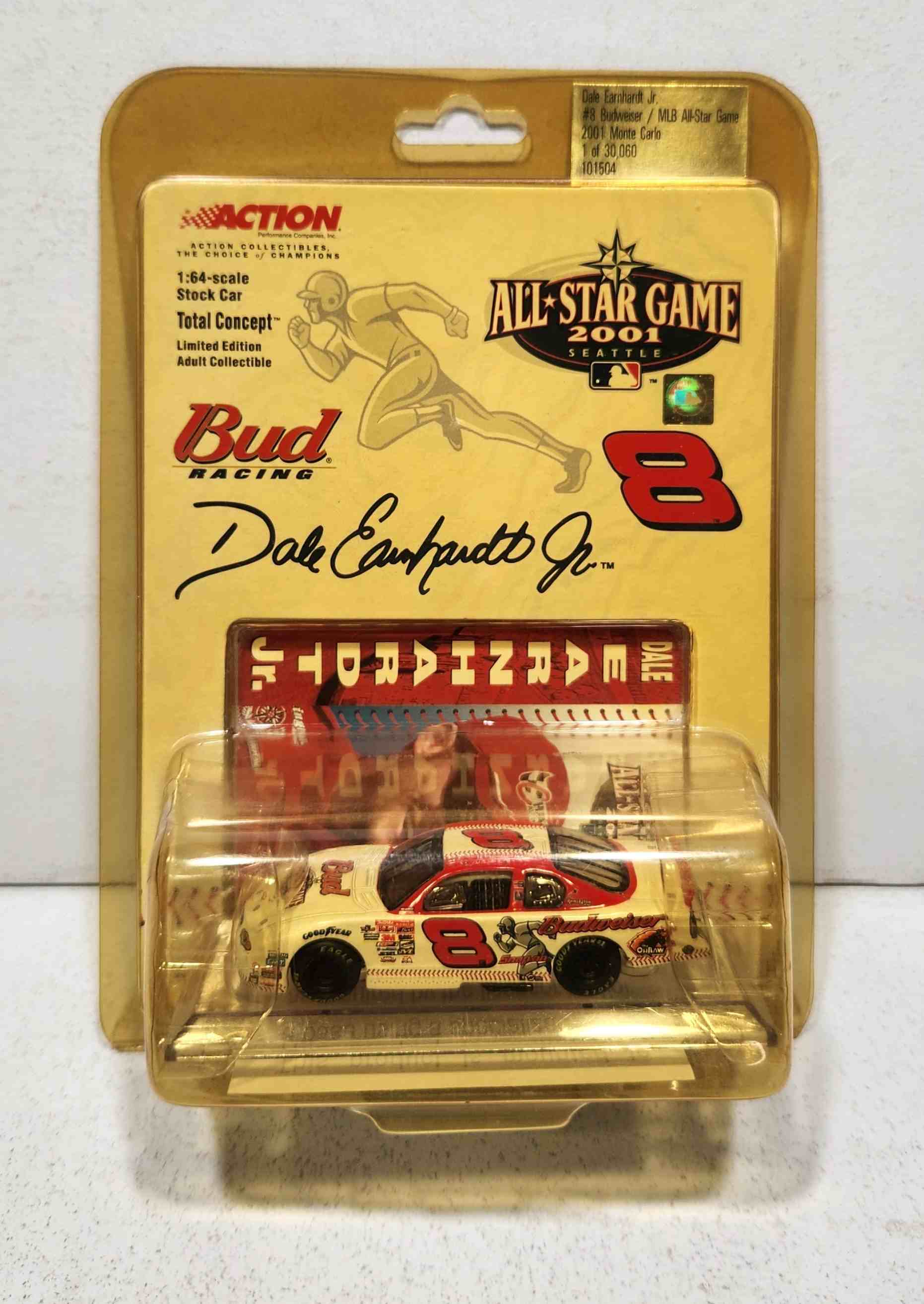 2001 Dale Earnhardt Jr 1/64th Budweiser "MLB All-Star Game" Total Concept Monte Carlo