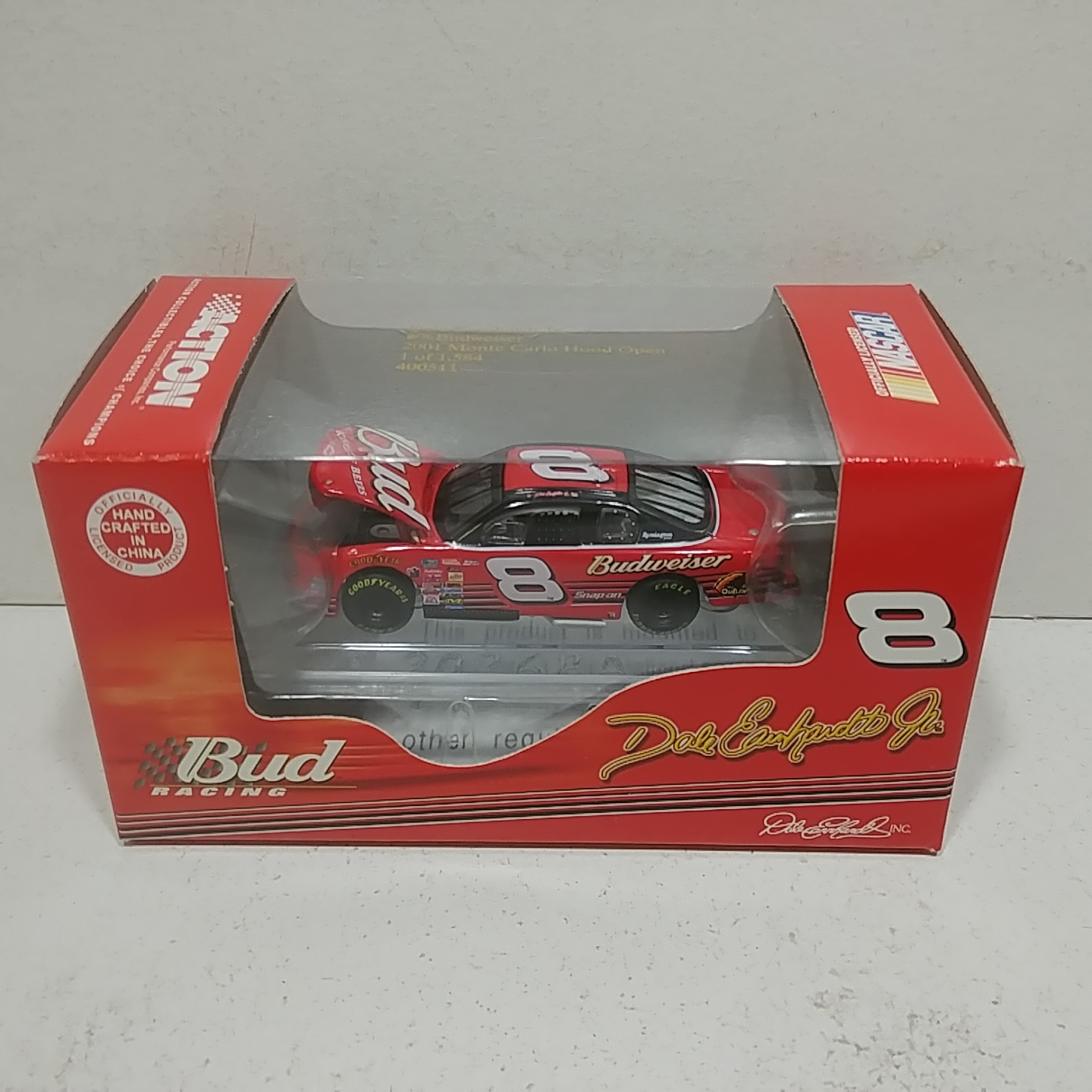 2001 Dale Earnhardt Jr 1/64th Budweiser RCCA hood open Monte Carlo