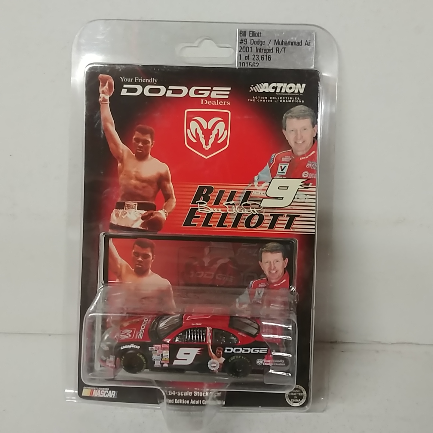 2001 Bill Elliott 1/64th Dodge Dealers  "Muhammad Ali" ARC Intrepid R/T