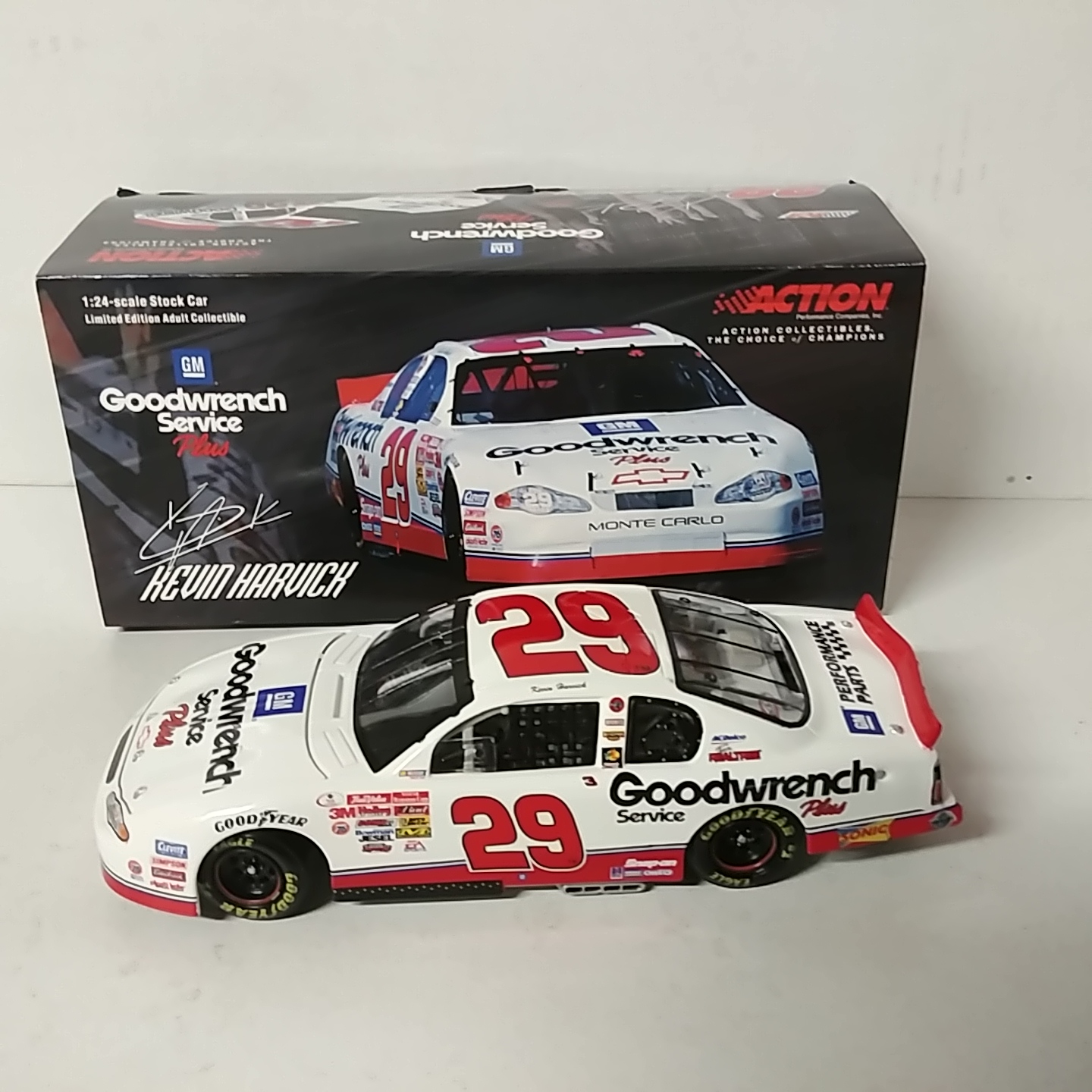 2001 Kevin Harvick 1/24th GM Goodwrench  RCCA clear window bank car