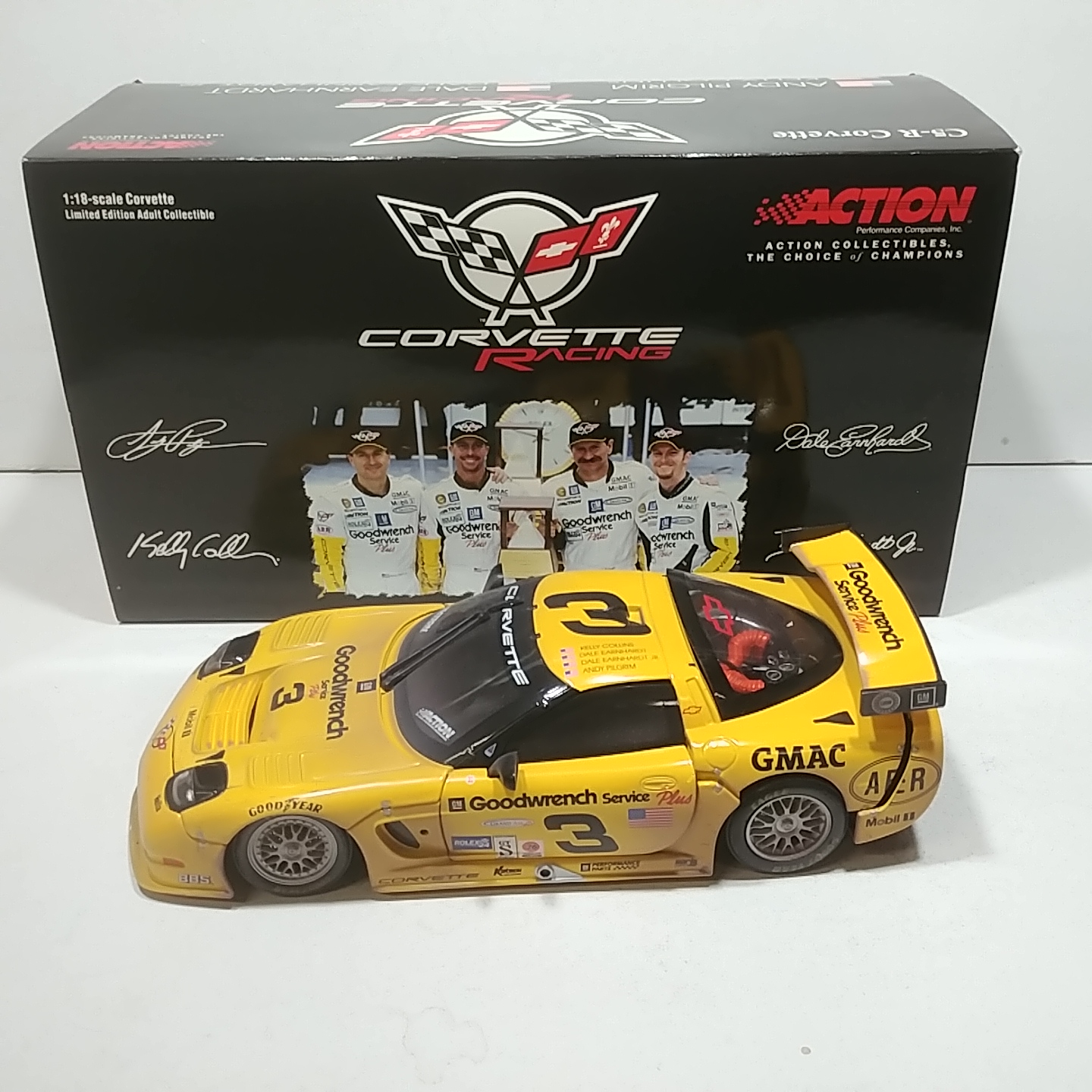 2001 Dale Earnhardt, Dale Earnhardt Jr, Andy Pilgrim and Kelly Collins 1/18th Rolex 24 Hours of Daytona Raced Version Corvette