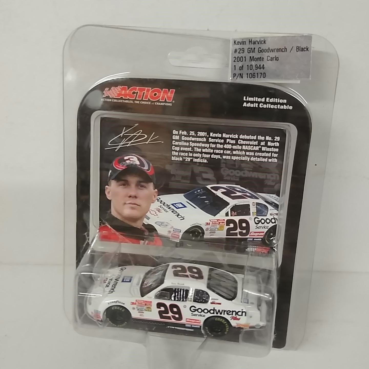 2001 Kevin Harvick 1/64th Goodwrench car white with black trim