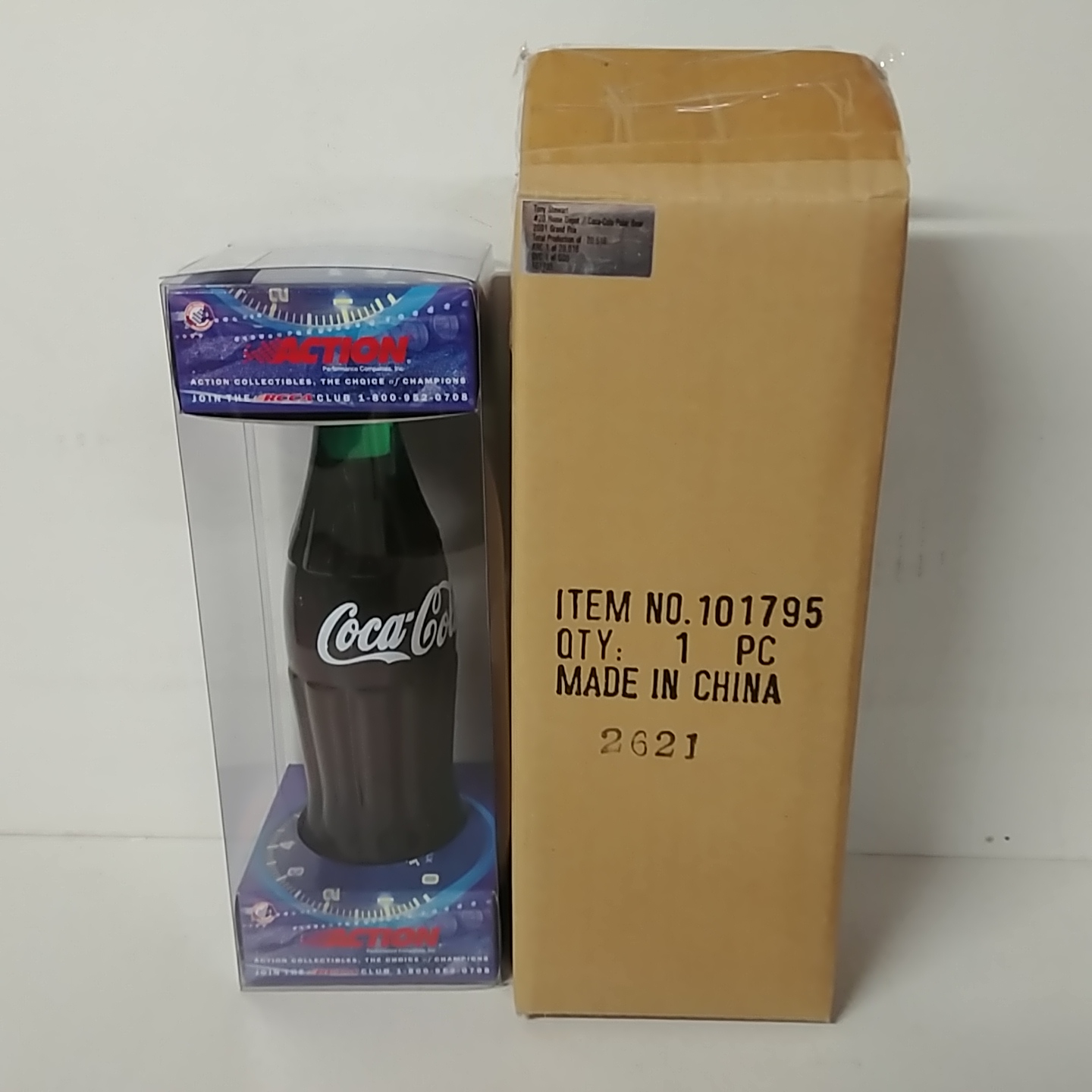 2001 Tony Stewart 1/64th Home Depot "Coke" car in bottle