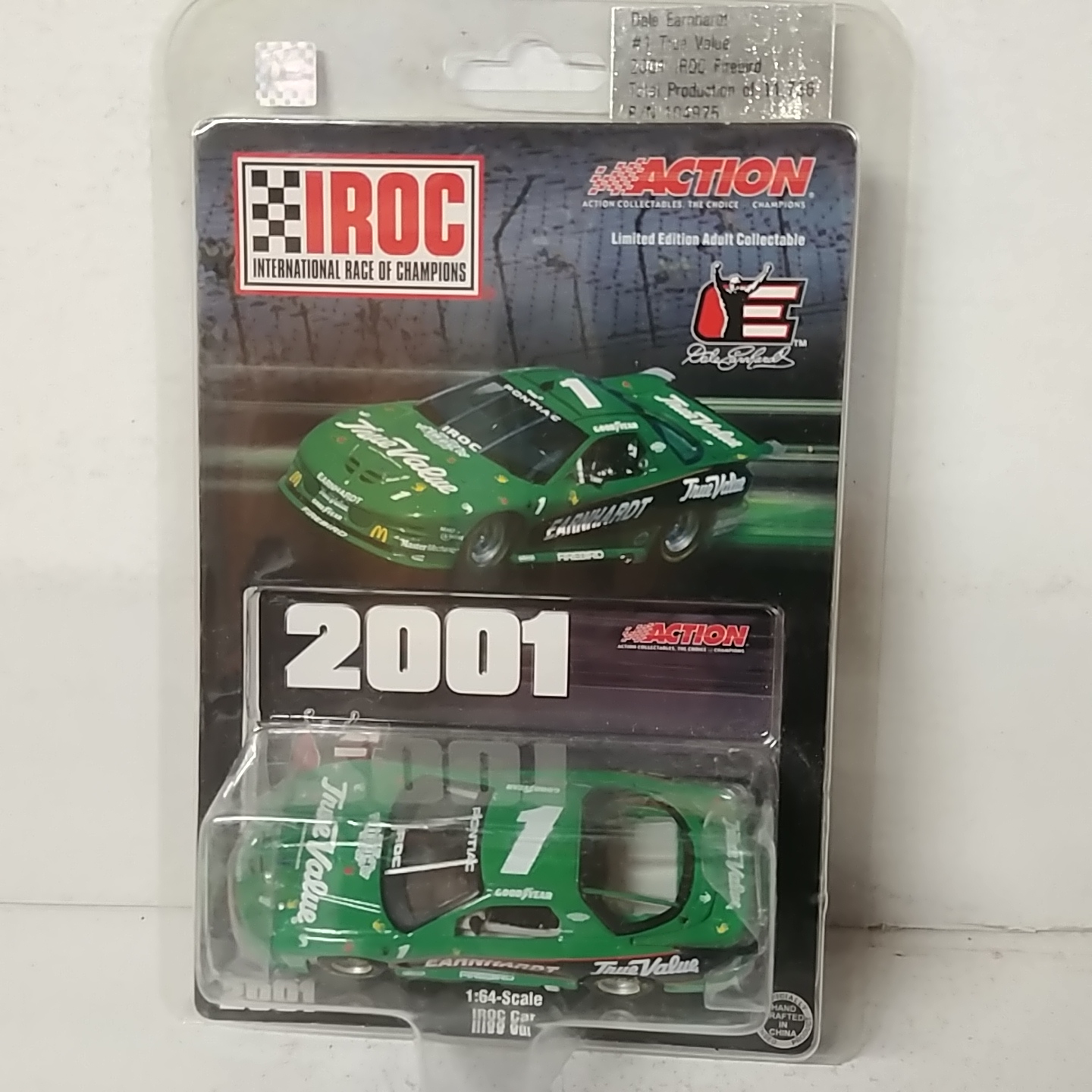 2001 Dale Earnhardt 1/64th IROC "Green" ARC Firebird