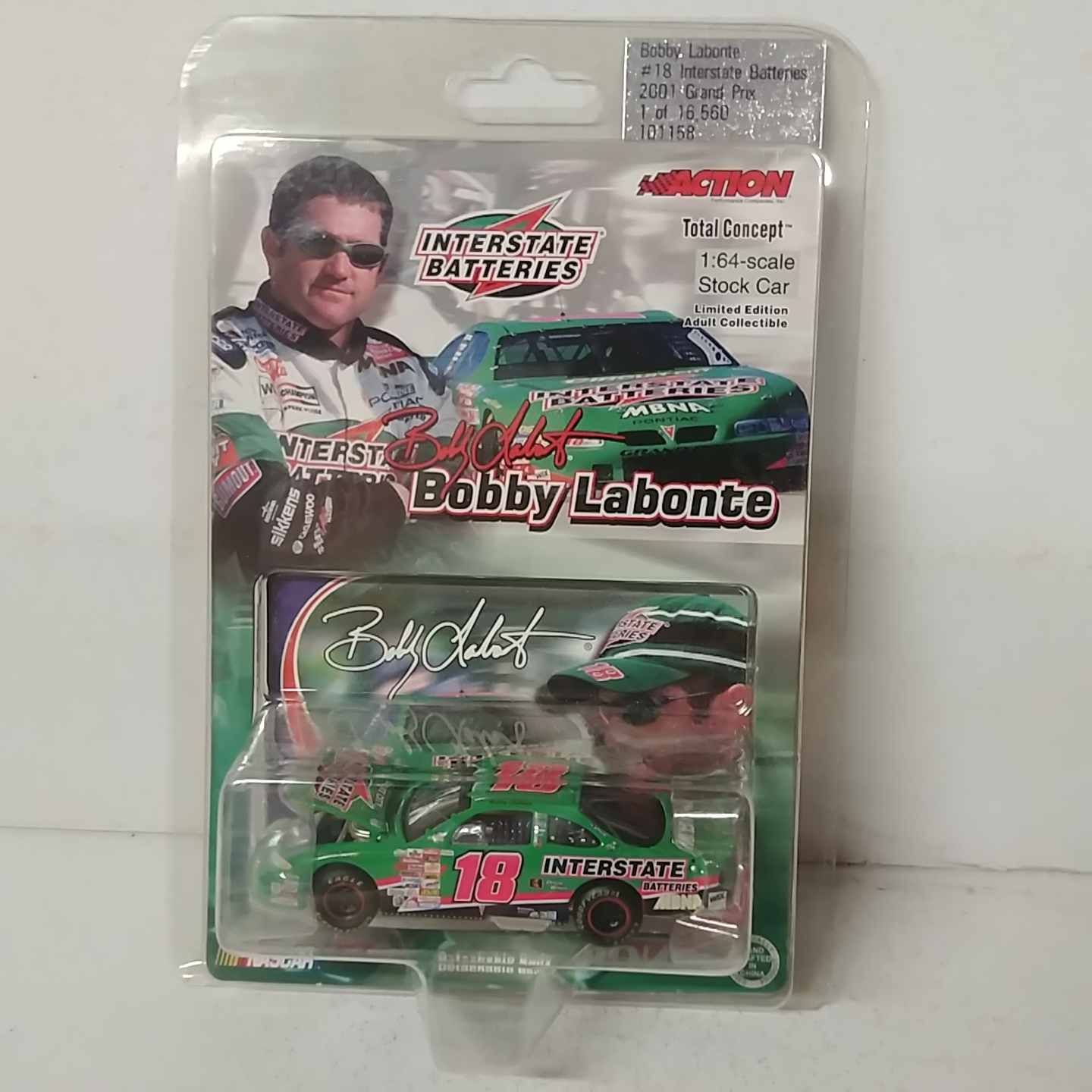 2001 Bobby Labonte 1/64th Interstate Batteries Total Concept ARC Grand Prix