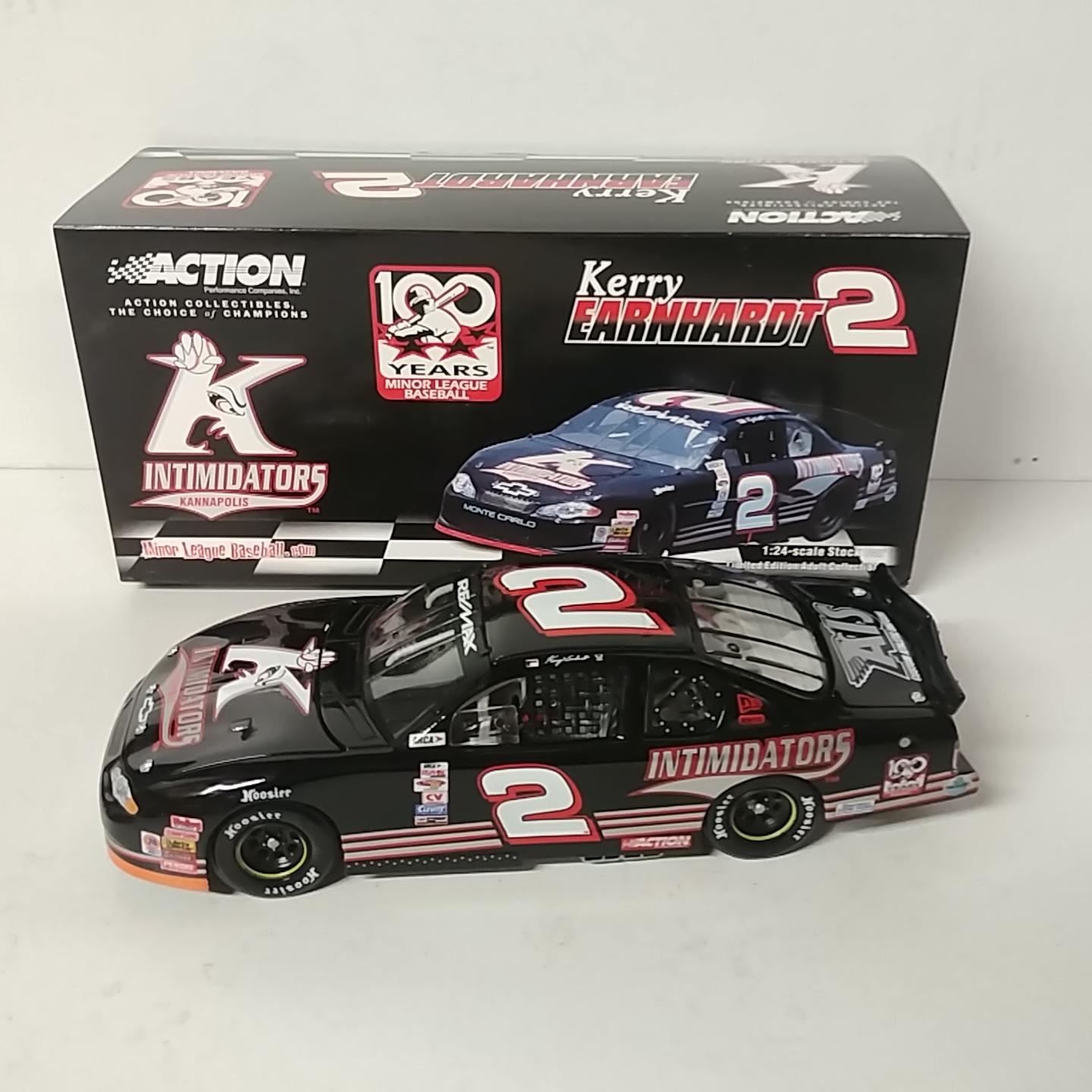 2001 Kerry Earnhardt 1/24th Kannapolis Intimidators "ARCA Series" c/w car Monte Carlo