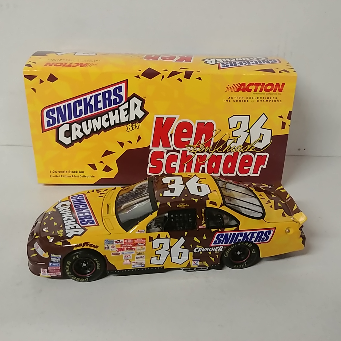2001 Ken Schrader 1/24th Snickers Crunch Grand Prix car