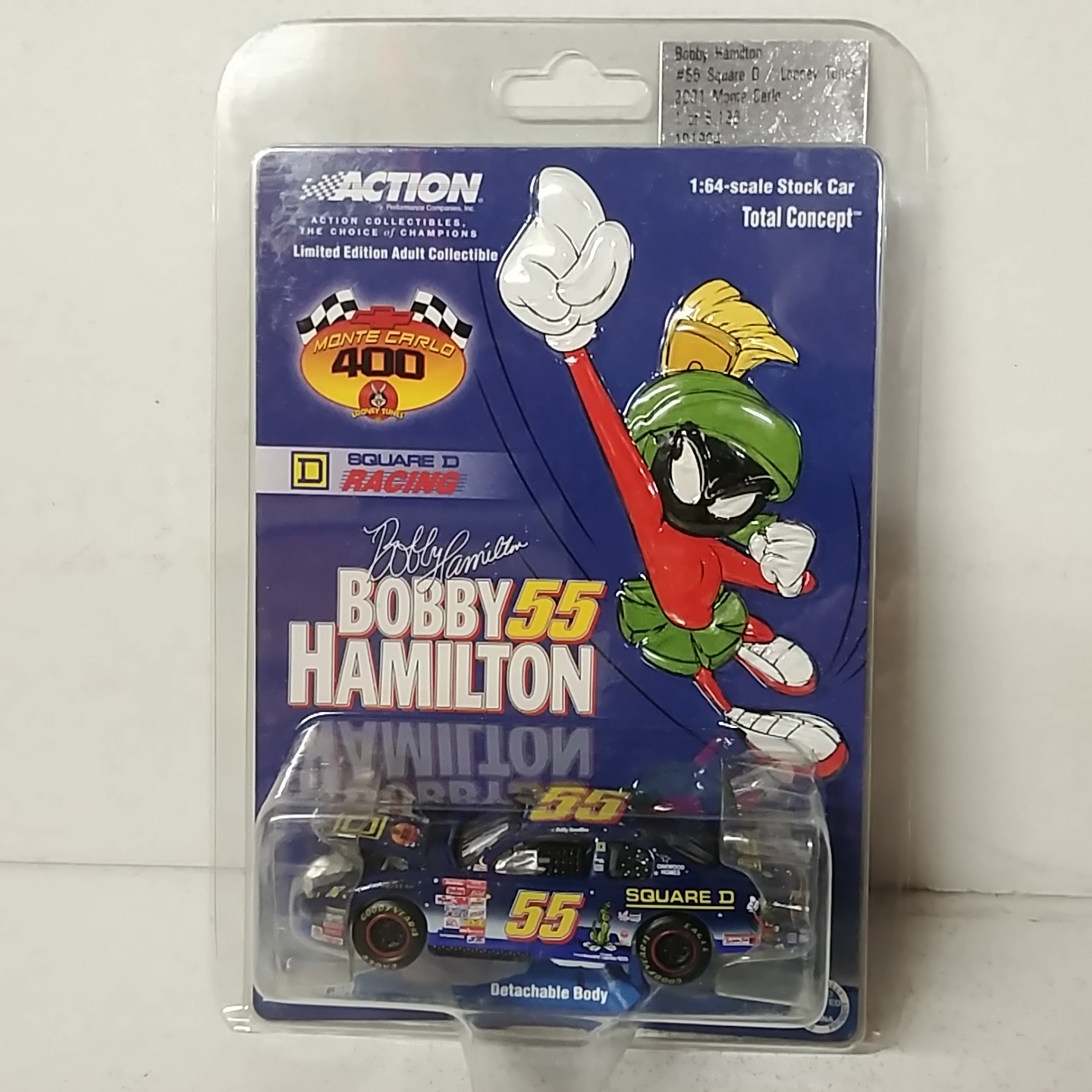 2001 Bobby Hamilton 1/64th Square D "Looney Tunes Marvin Martian" Total Concept ARC Monte Carlo